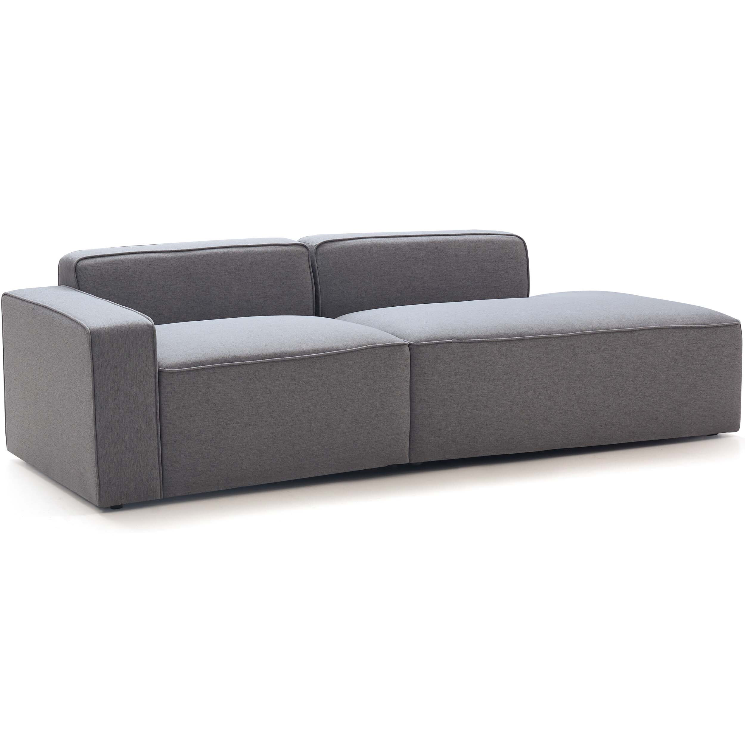 Tuomas 3-Seater Sofa with Ottoman – Light Grey - Image 2