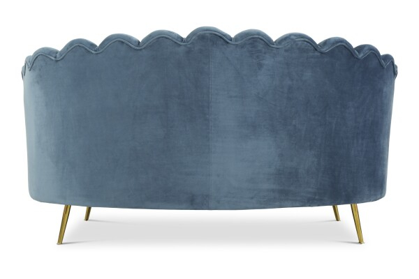 Alfie 2-Seater Velvet Sofa - Image 6