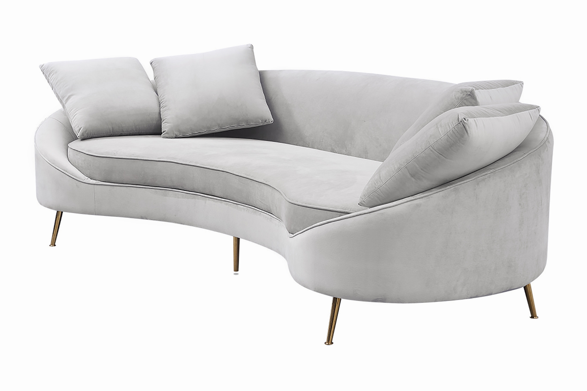 Svelte 4-Seater Sofa (Light Grey) - Image 2