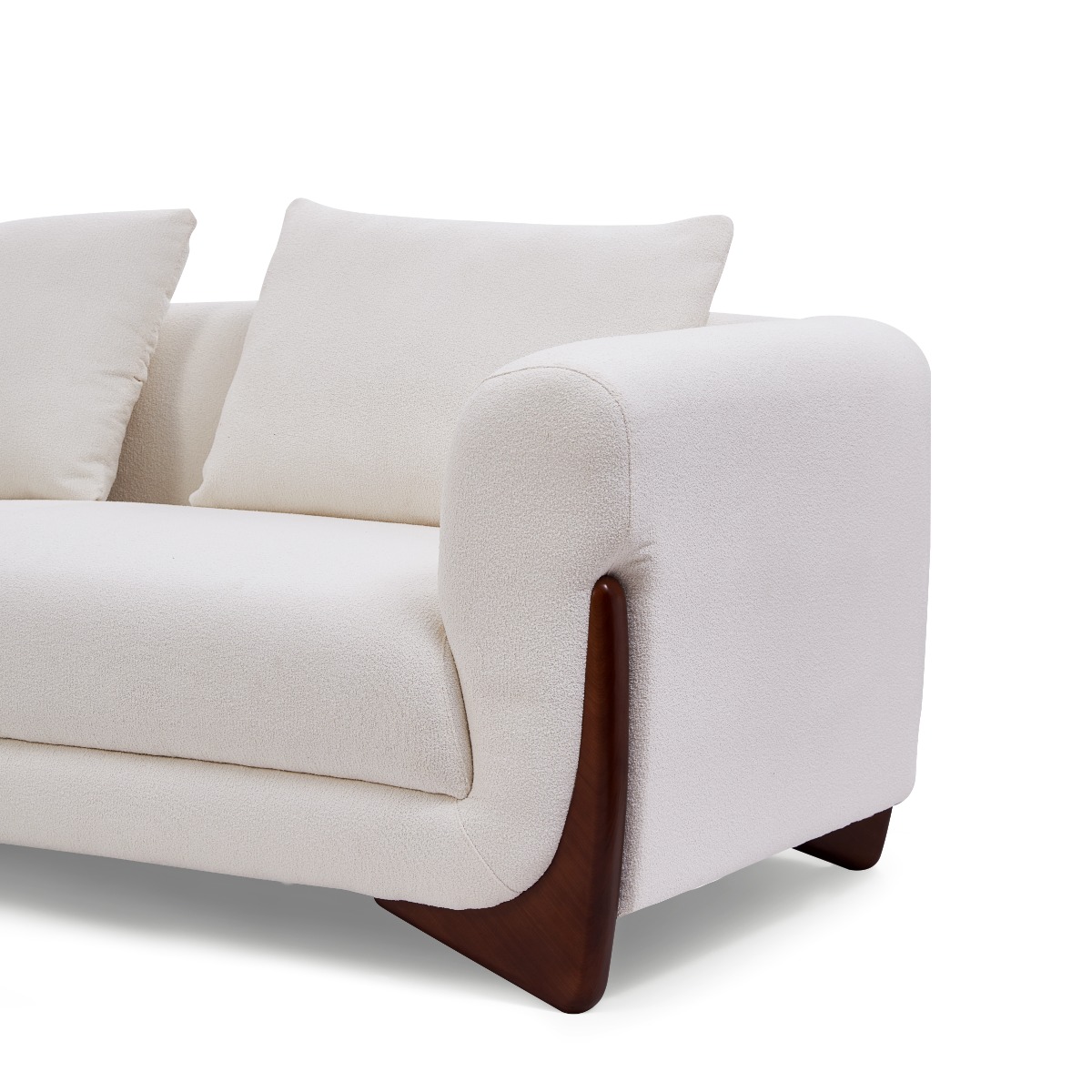 Gwenyth 4-Seater Sherpa Fabric Sofa - Image 4