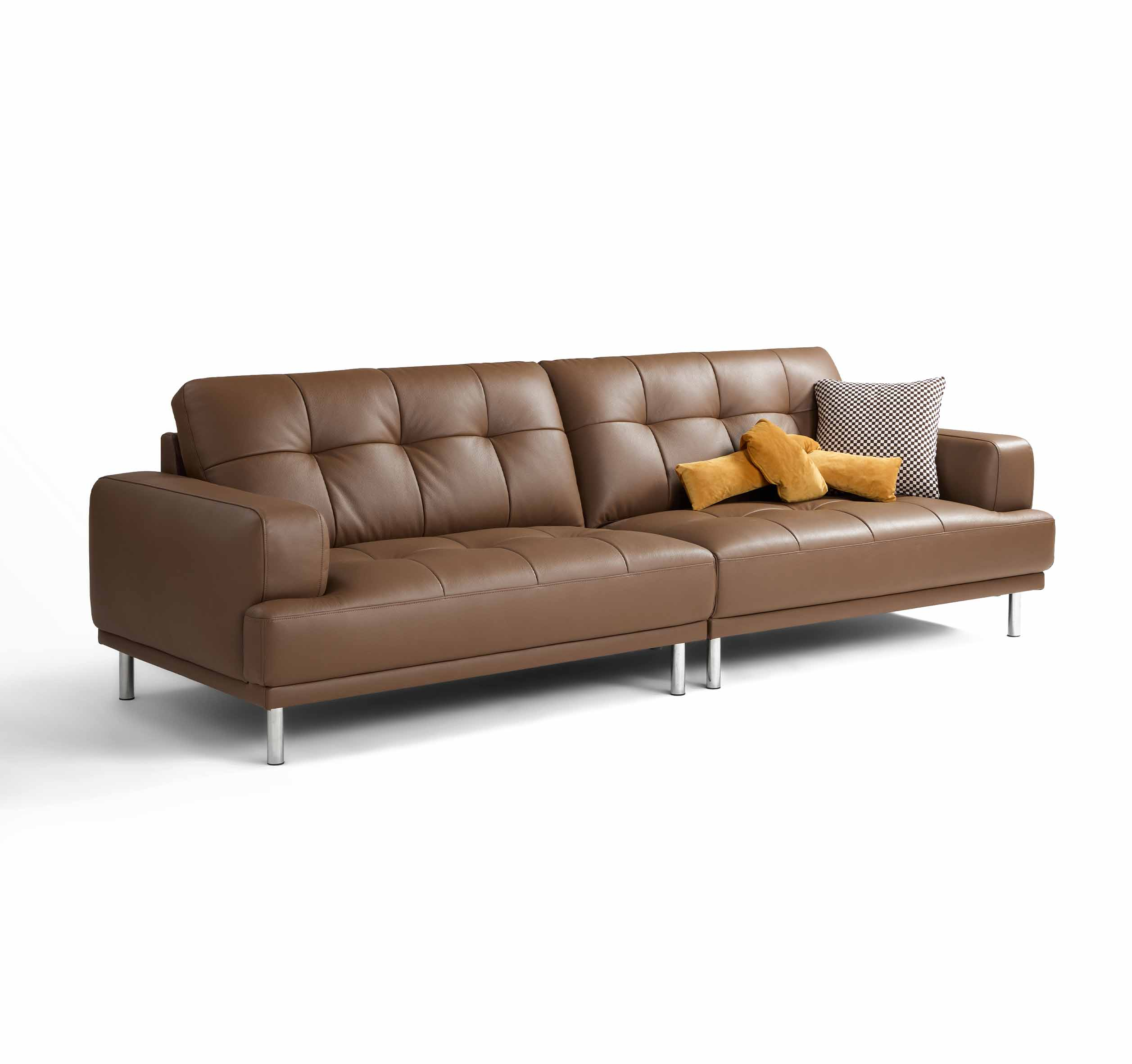 Olcay Premium 4-Seater Genuine Leather Sofa - Image 3
