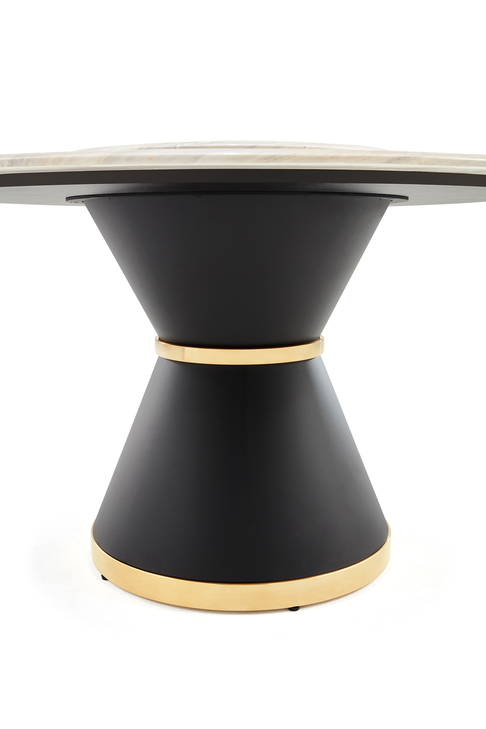 Barzig 1.35M Cultured Marble Round Dining Table - Image 3