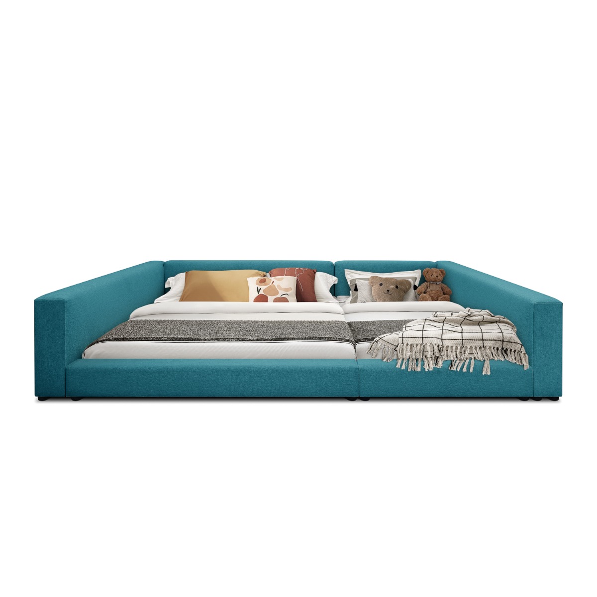 Clara Kids Friendly Family Bed Frame Set (Queen and Single) - Image 4