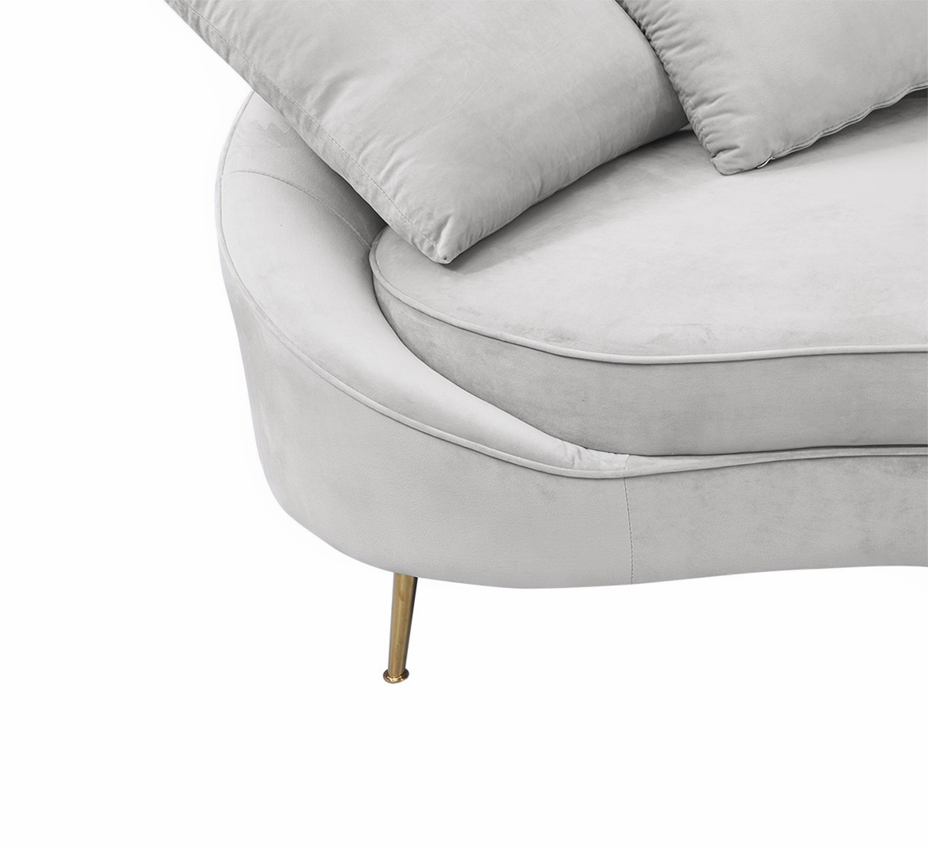 Svelte 4-Seater Sofa (Light Grey) - Image 5