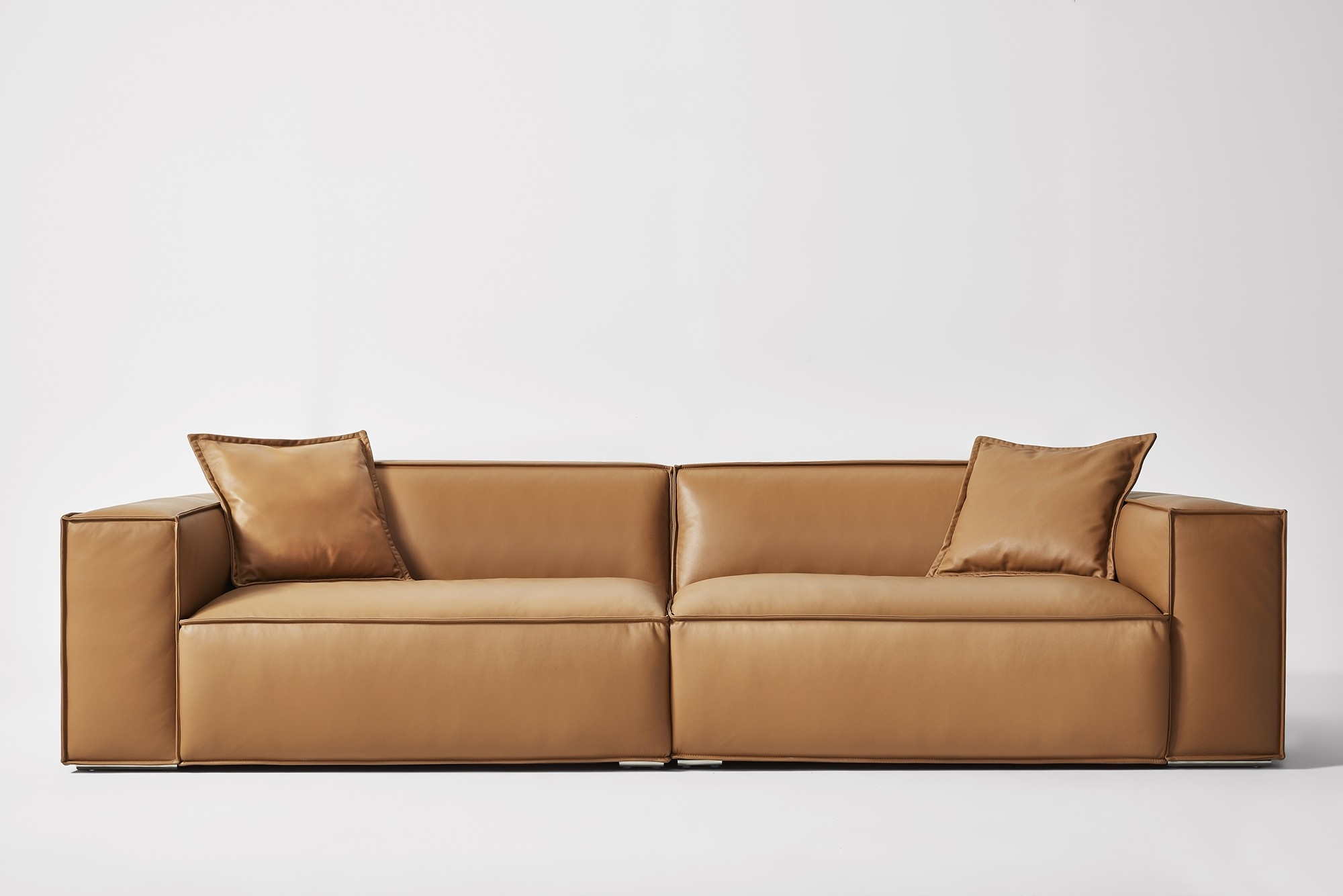 Odet 4-Seater Premium Genuine Leather Sofa with Ottoman - Image 3