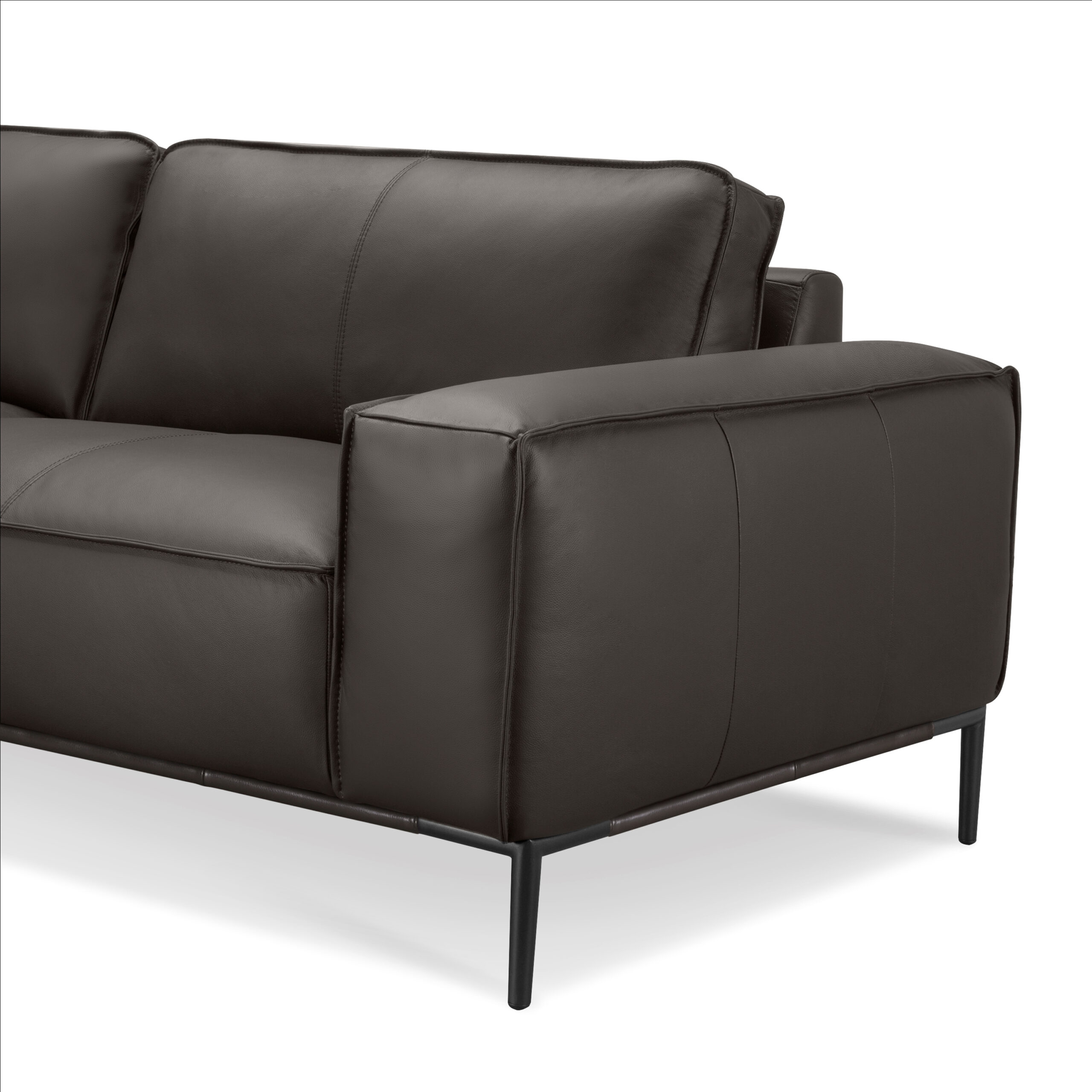 Roque L-Shape Full Leather Sofa - Image 3