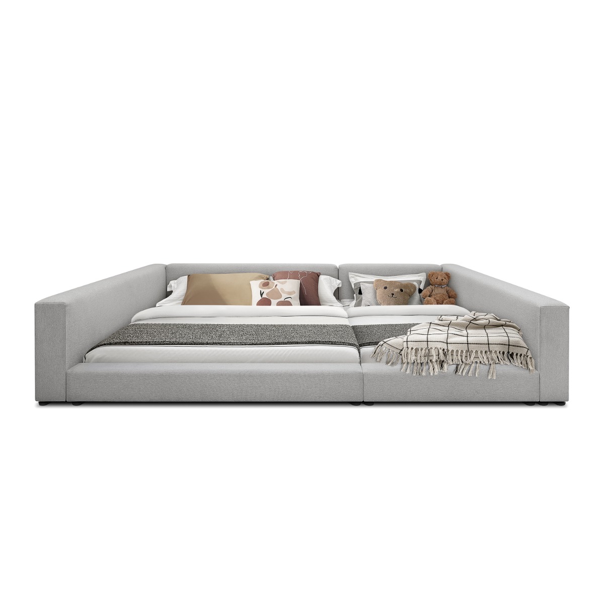 Clara Kids Friendly Family Bed Frame Set (Queen and Single) - Image 5