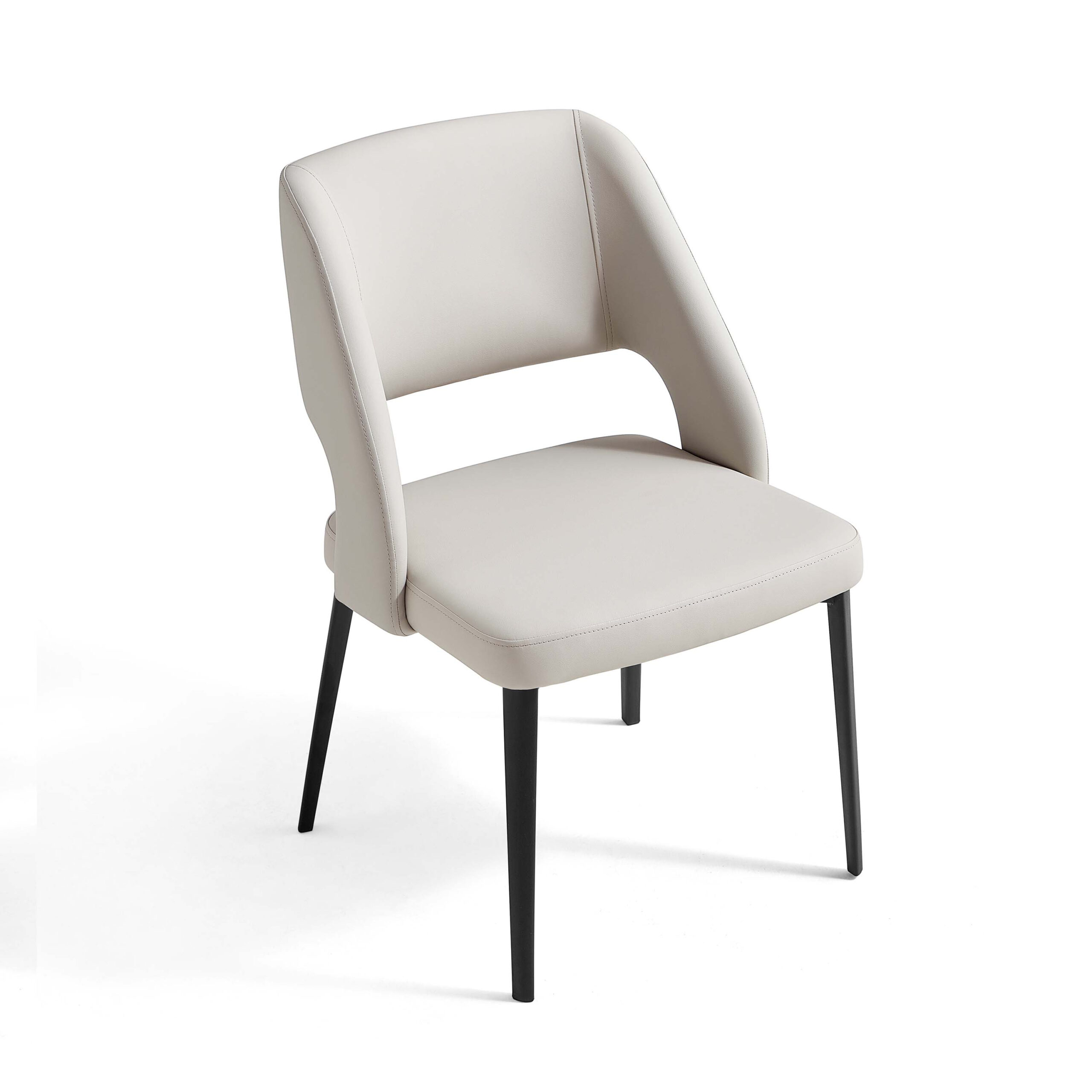 Malha Faux Leather Armchair – Grey - Image 4