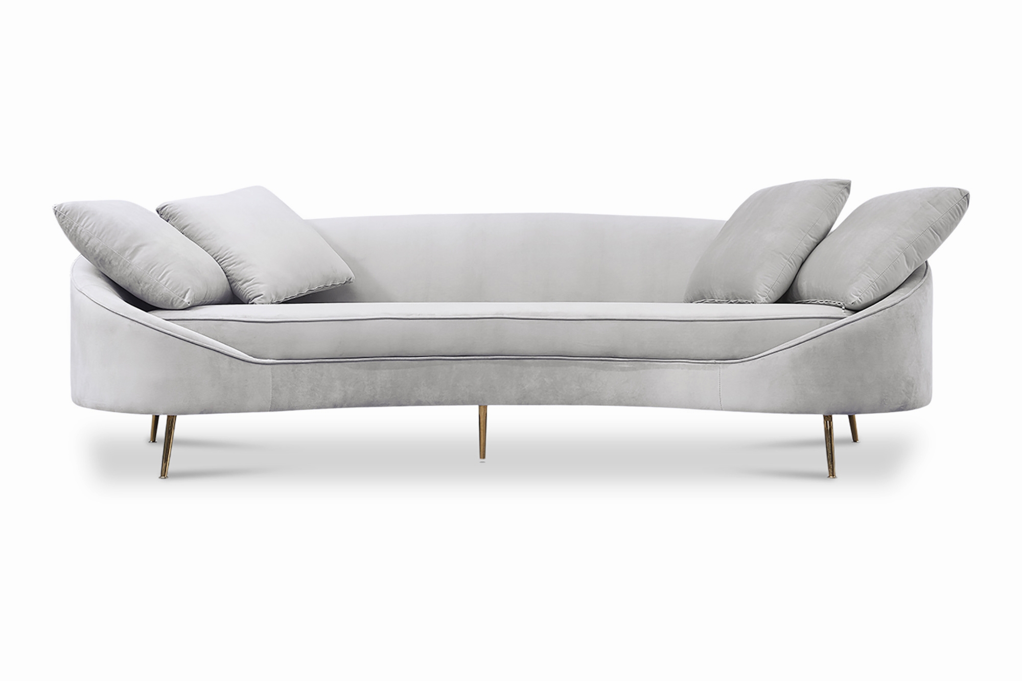 Svelte 4-Seater Sofa (Light Grey) - Image 14