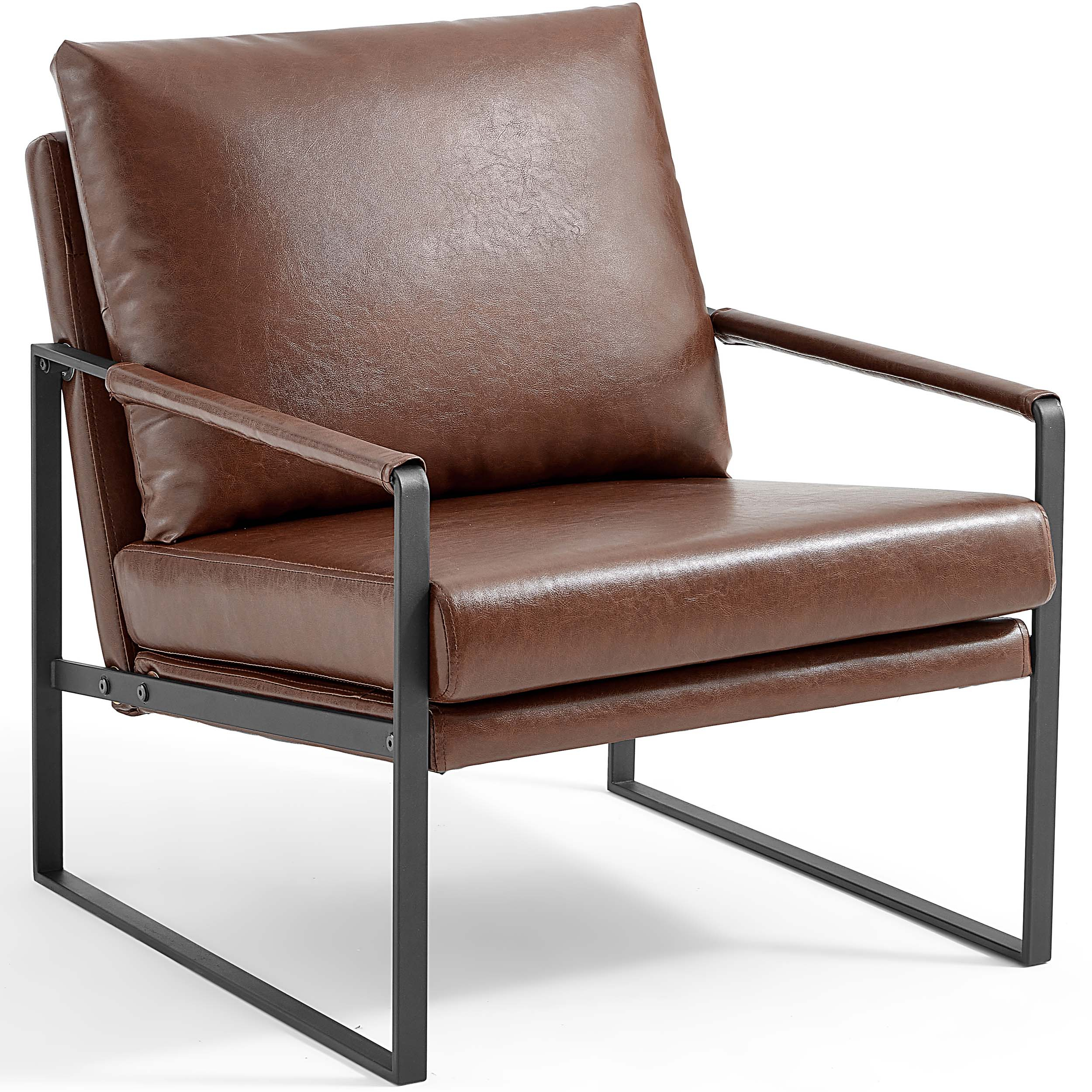 Milburn PVC Leather Armchair - Image 2