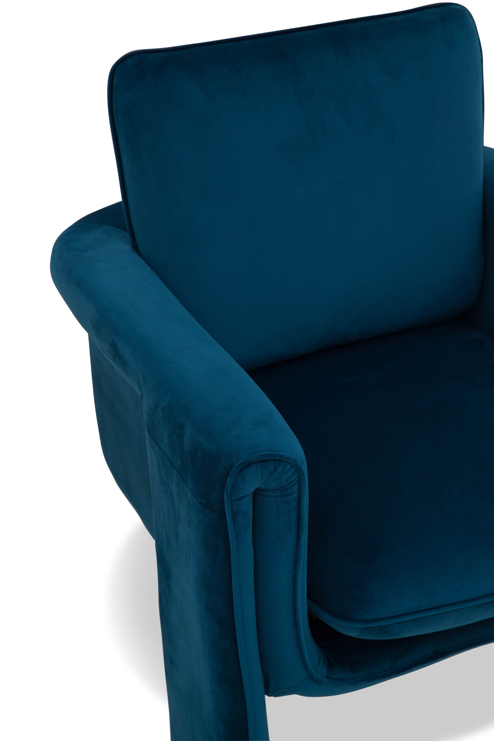 Emery Tri-Leg Velvet Armchair – Blue - Image 4