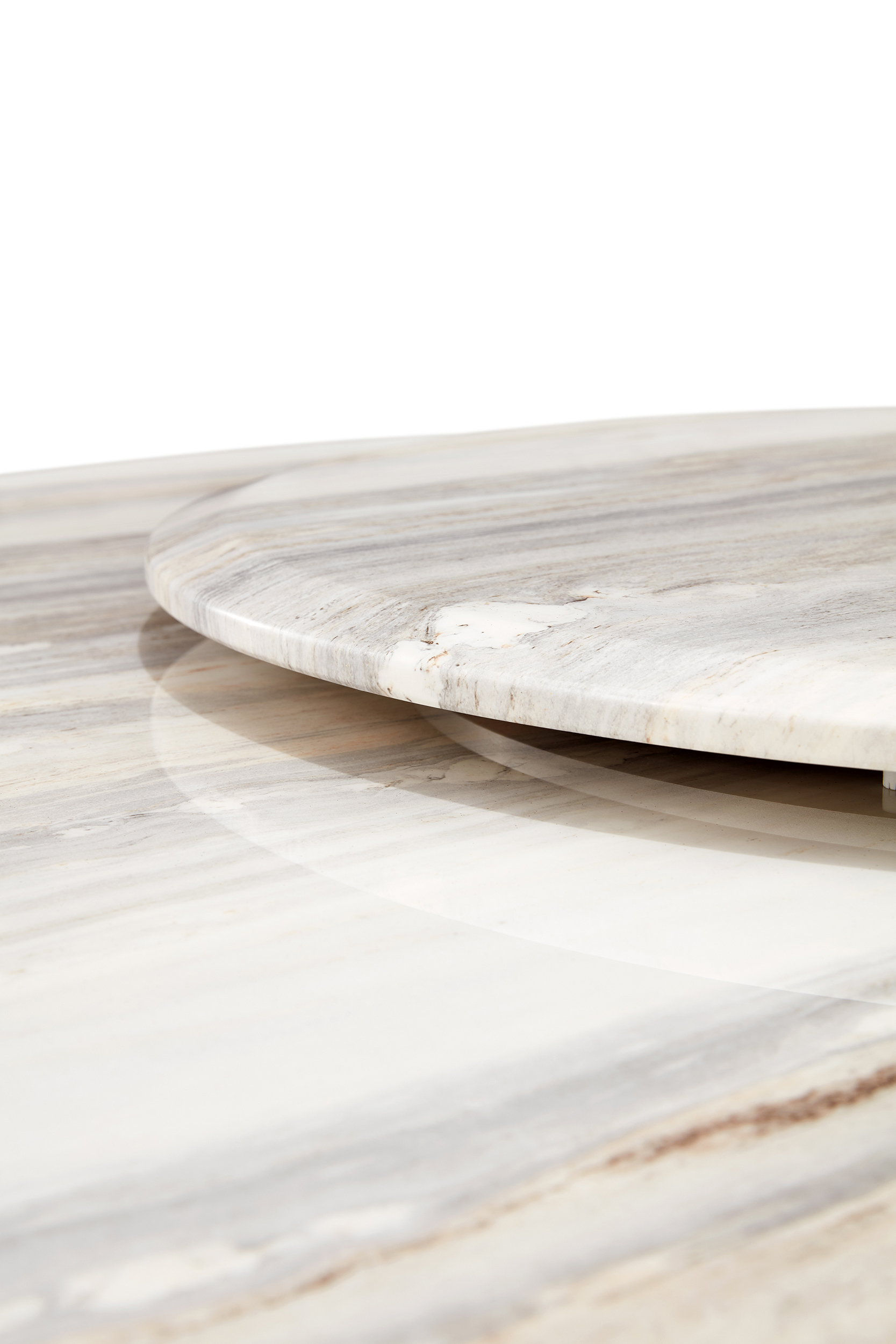 Barzig 1.35M Cultured Marble Round Dining Table - Image 5