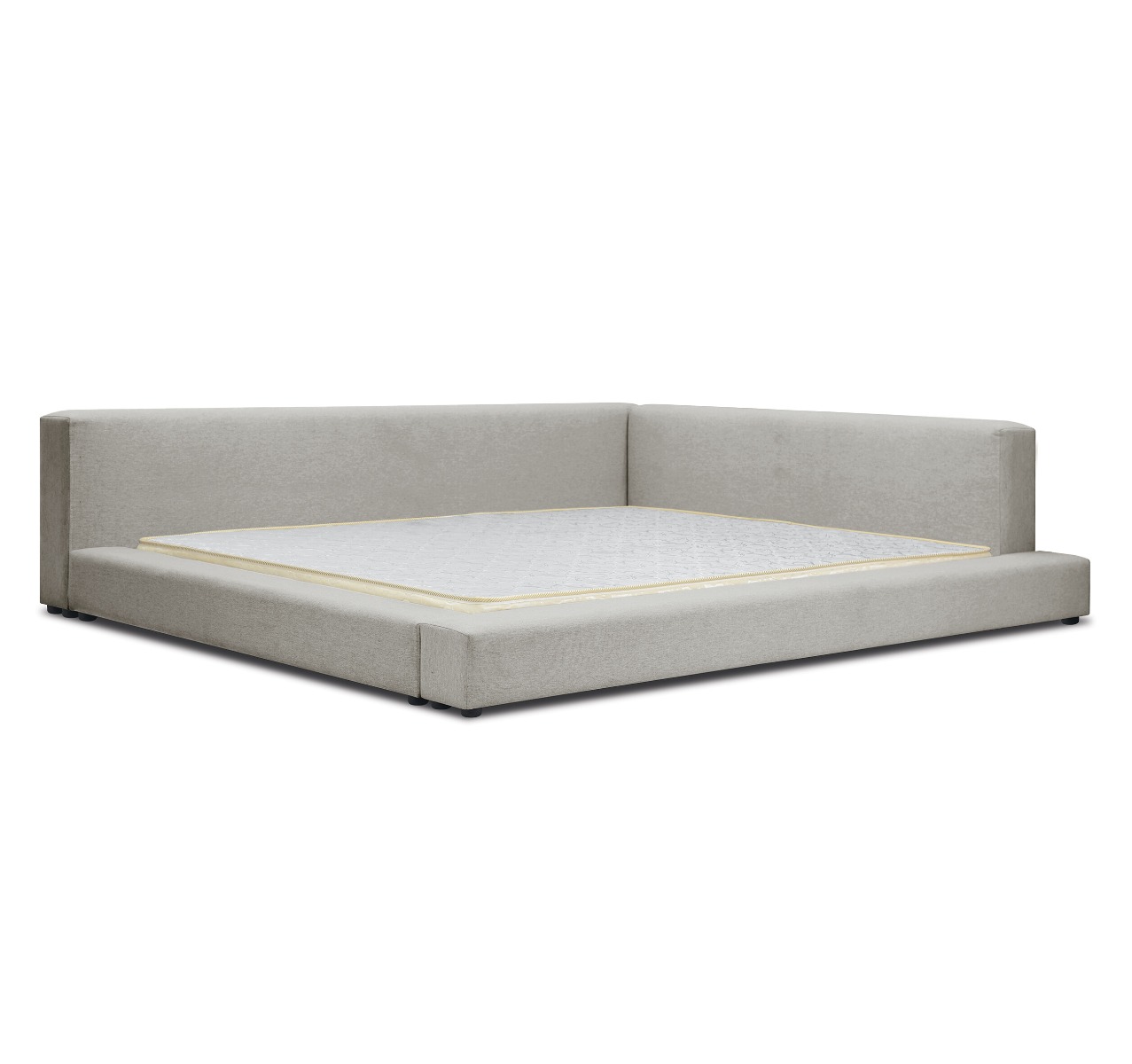 Clara Low Profile Upholstered Queen Bed Frame - Image 2