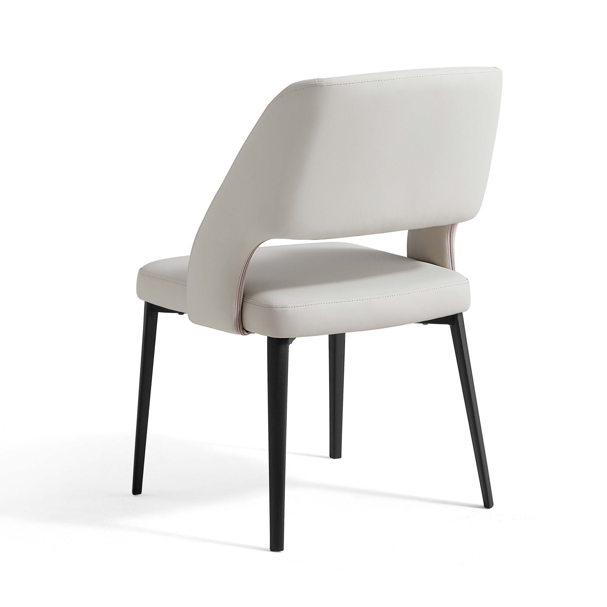 Malha Faux Leather Armchair – Grey - Image 3