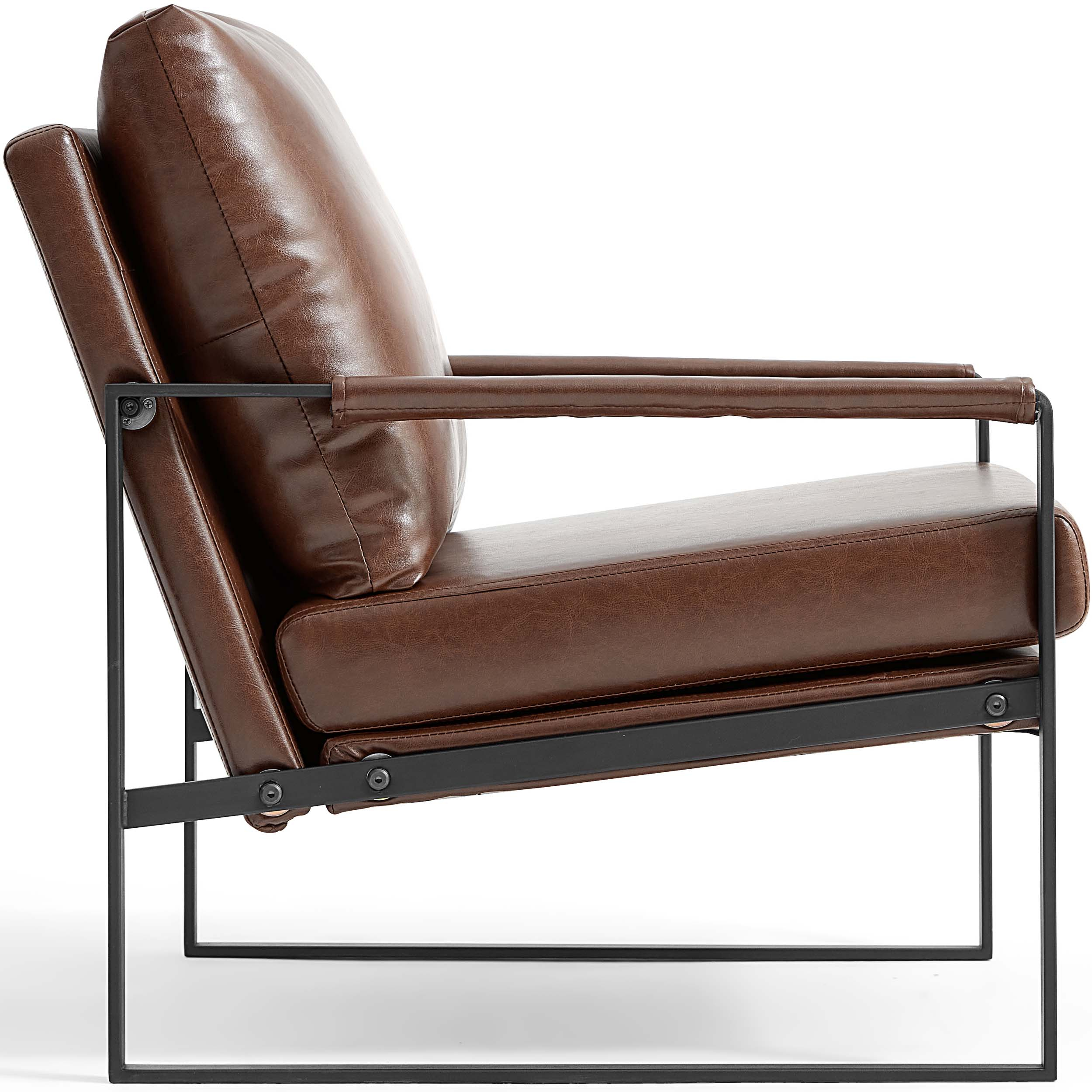Milburn PVC Leather Armchair - Image 3