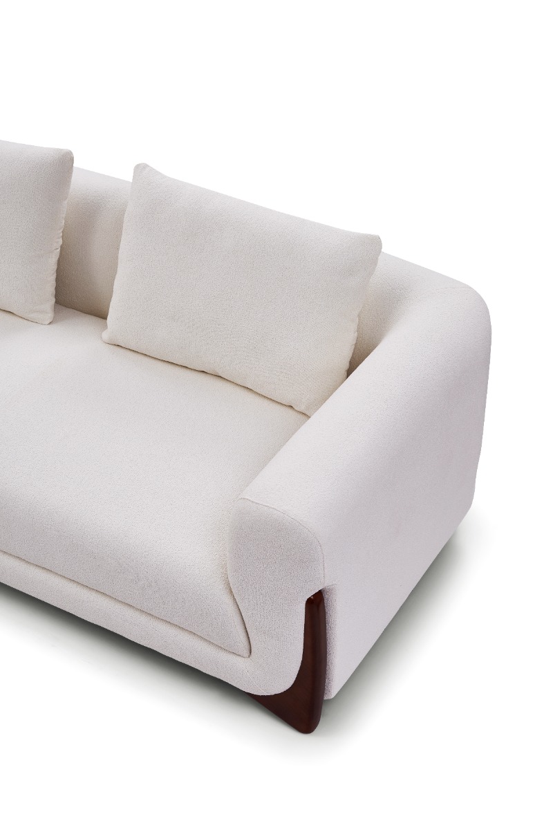 Gwenyth 4-Seater Sherpa Fabric Sofa - Image 5
