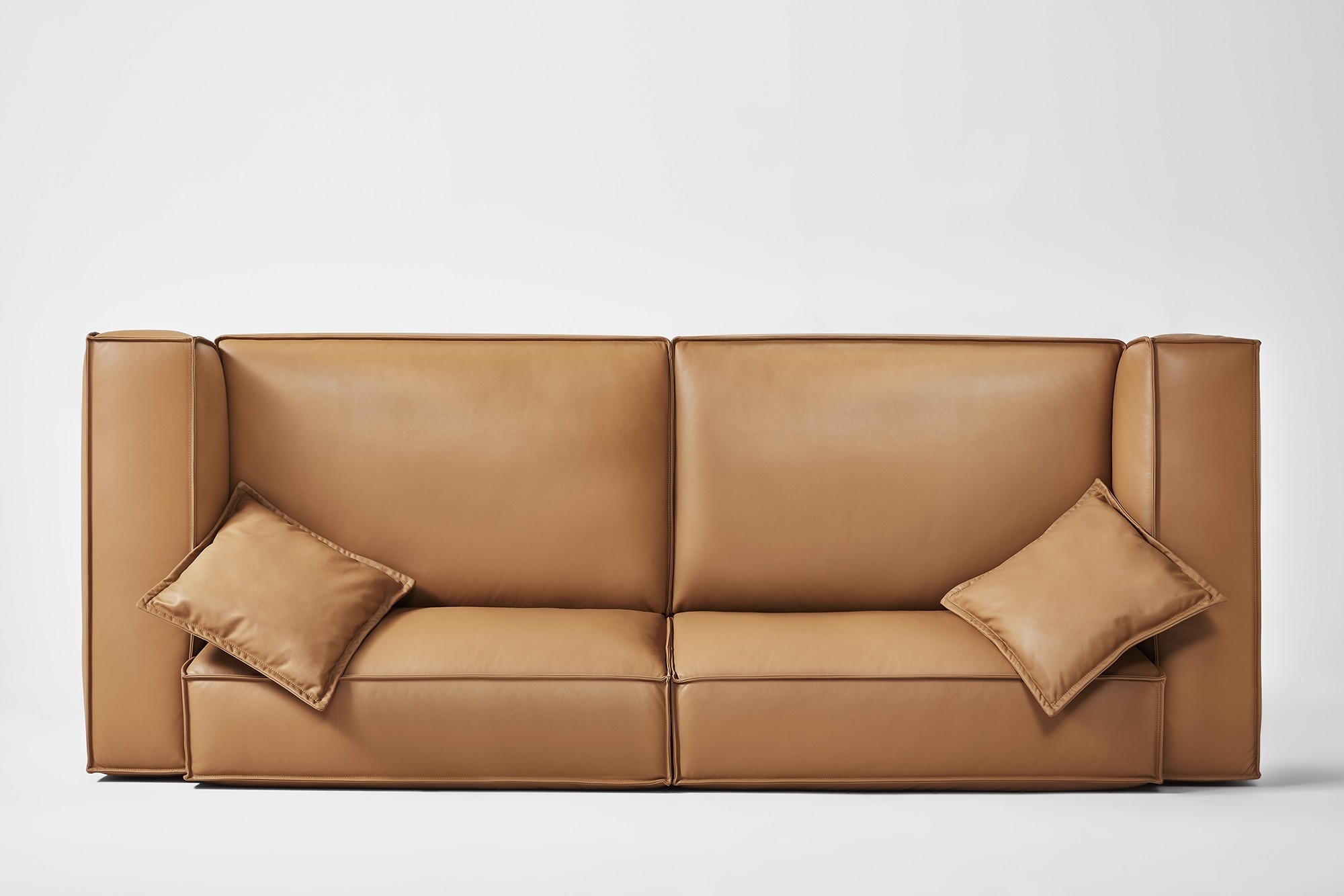Odet 4-Seater Premium Genuine Leather Sofa with Ottoman - Image 5