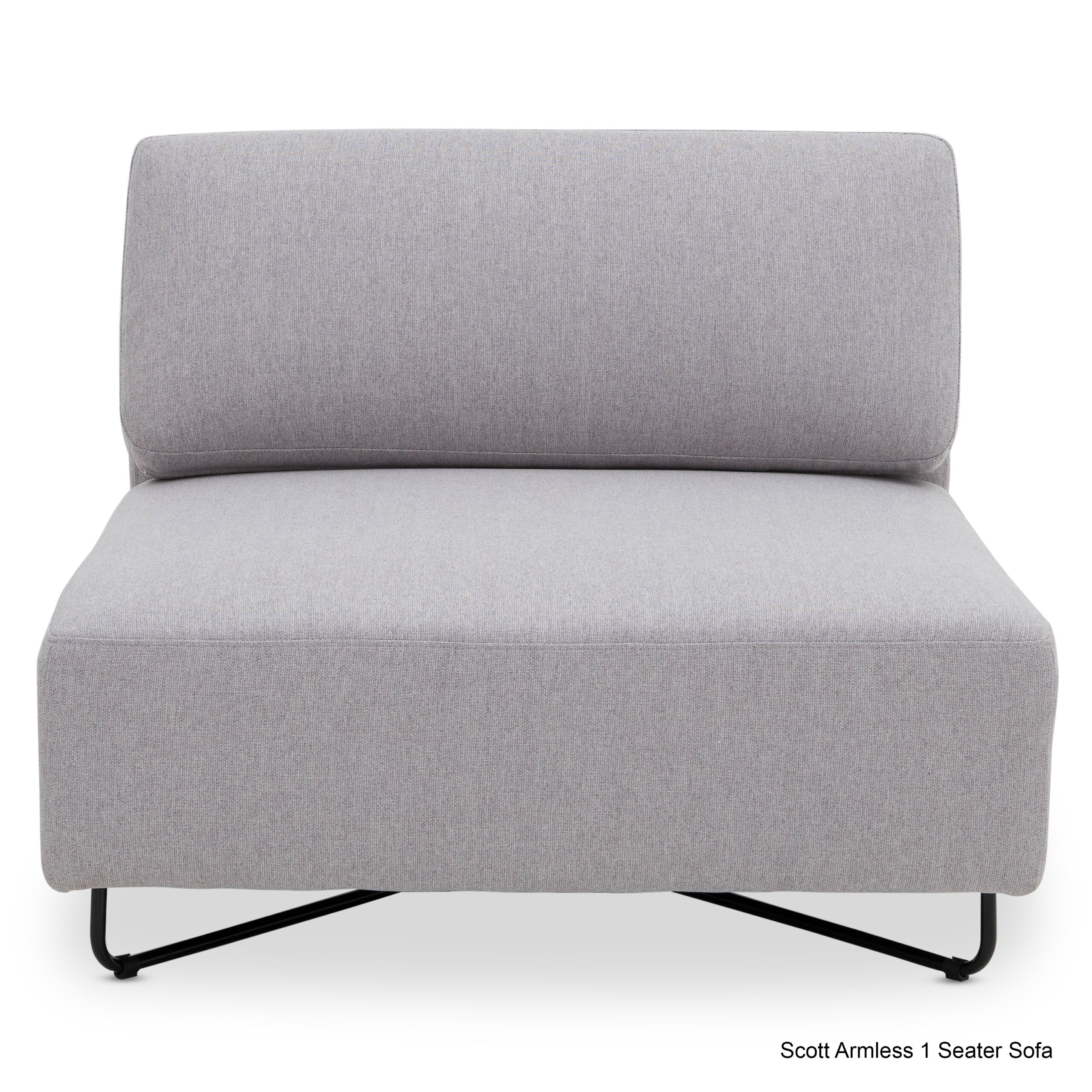 Scott 3-Seater Modular Sofa with Ottoman – Light Grey - Image 7