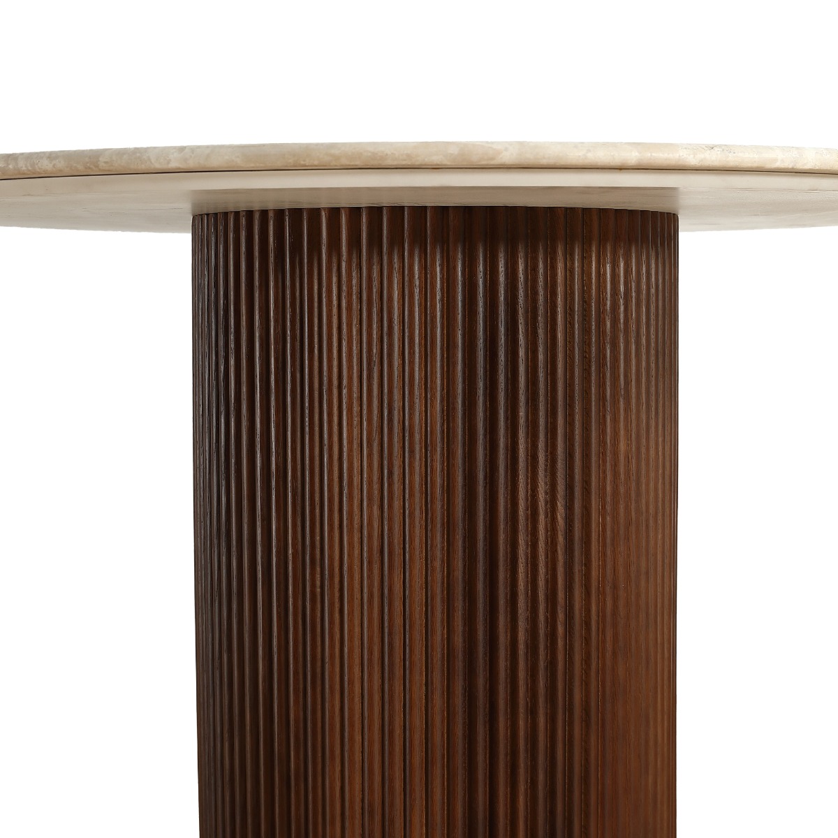 Oliva 1.1M Travertine Round Dining Table - Image 2