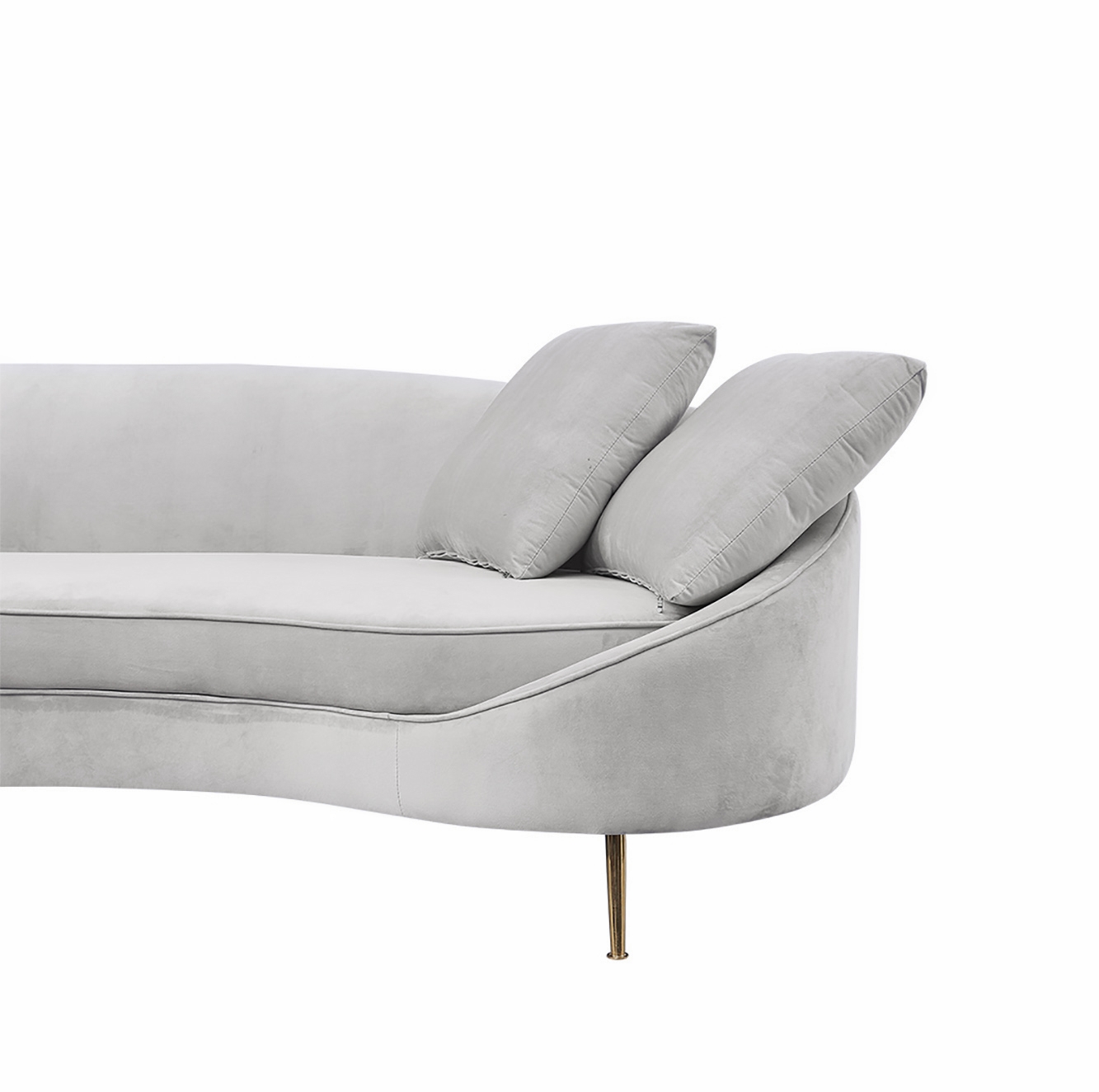 Svelte 4-Seater Sofa (Light Grey) - Image 10