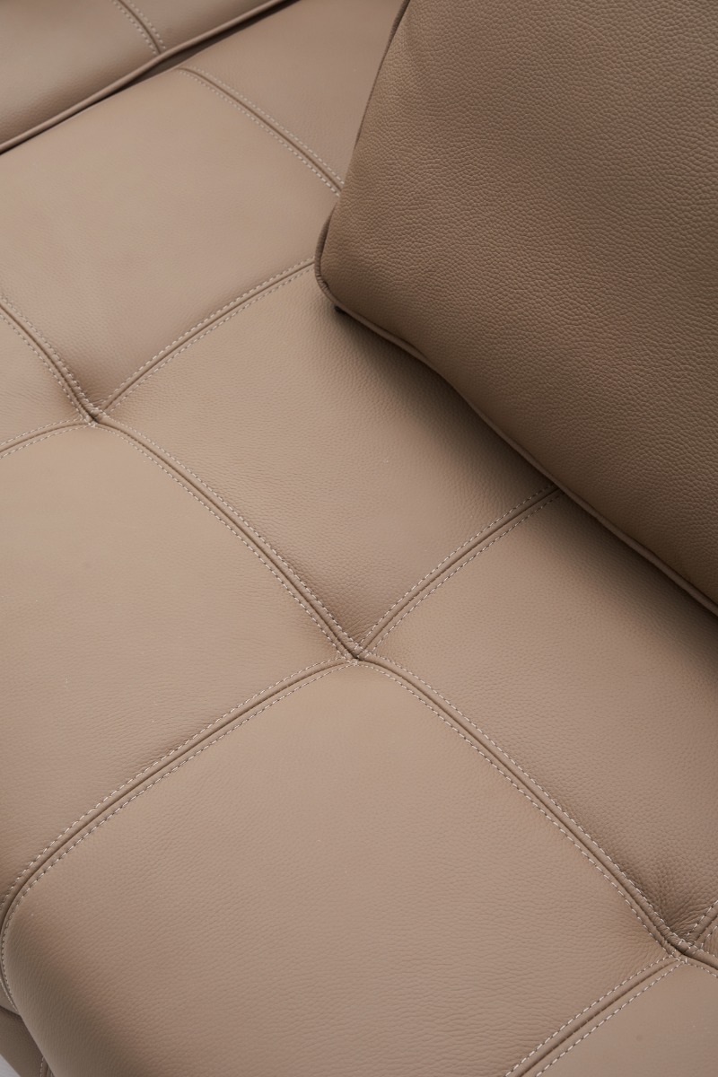 Talyessin 4-Seater Premium Leather Sofa – Dark Brown - Image 7