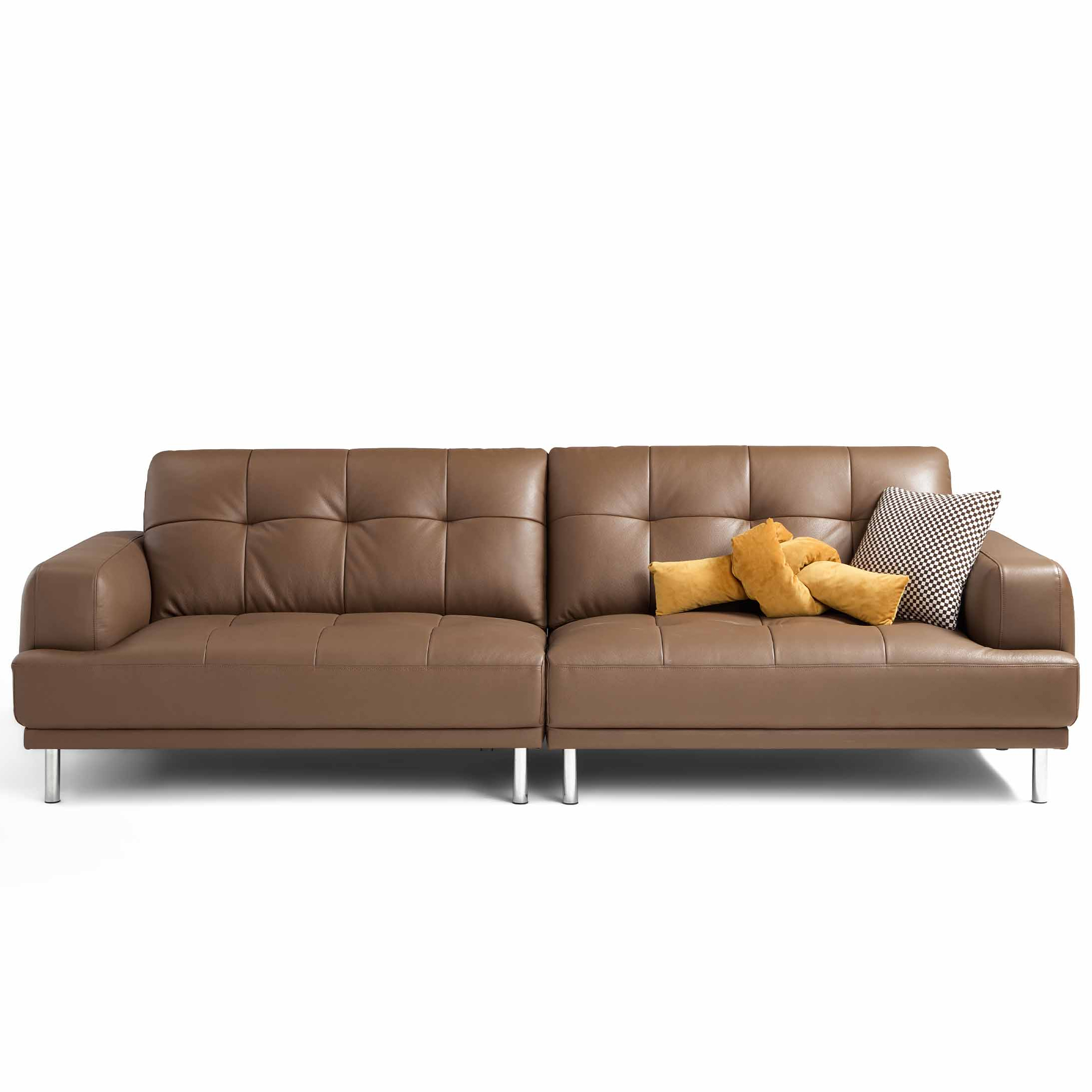 Olcay Premium 4-Seater Genuine Leather Sofa - Image 6