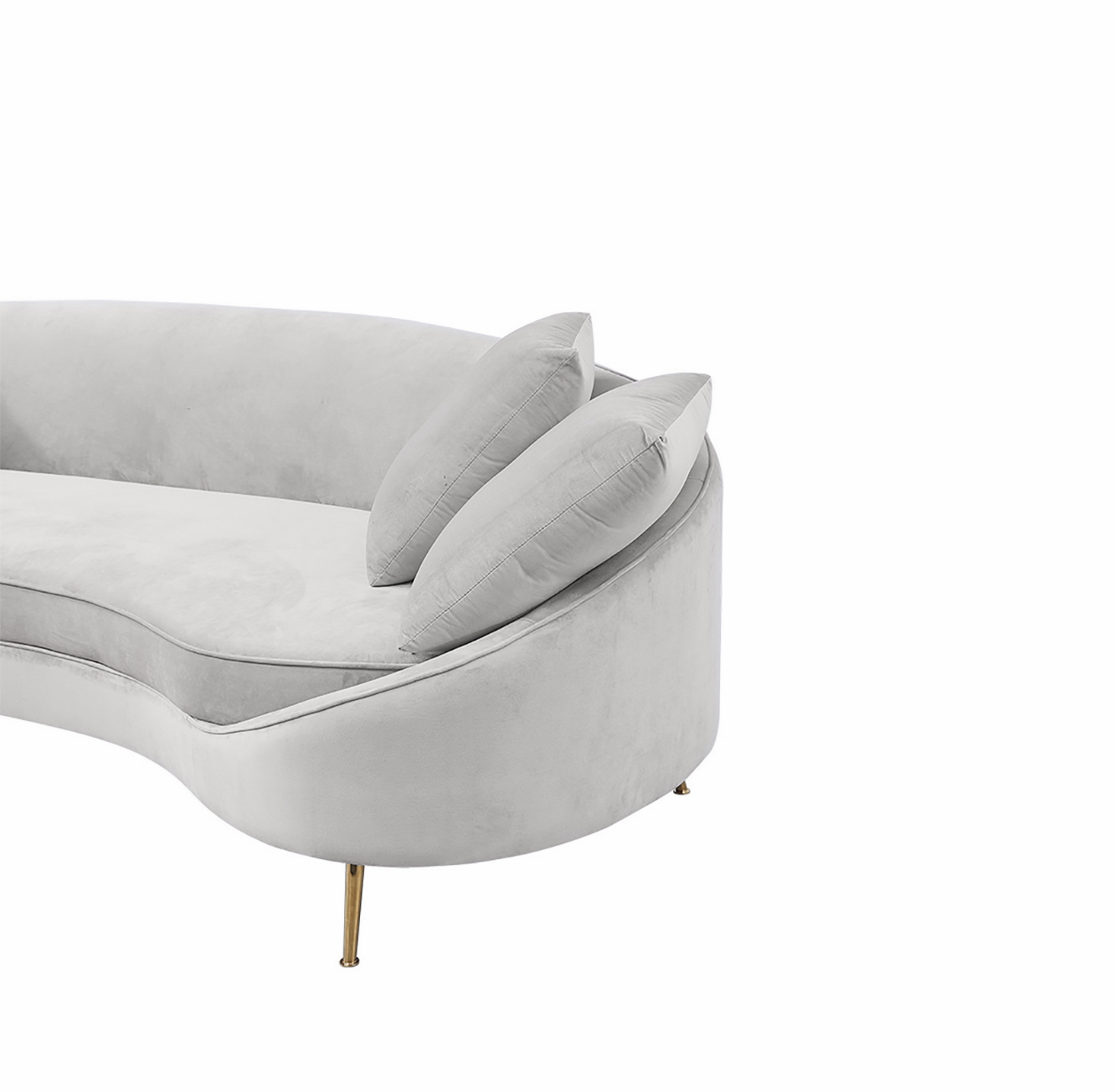 Svelte 4-Seater Sofa (Light Grey) - Image 9