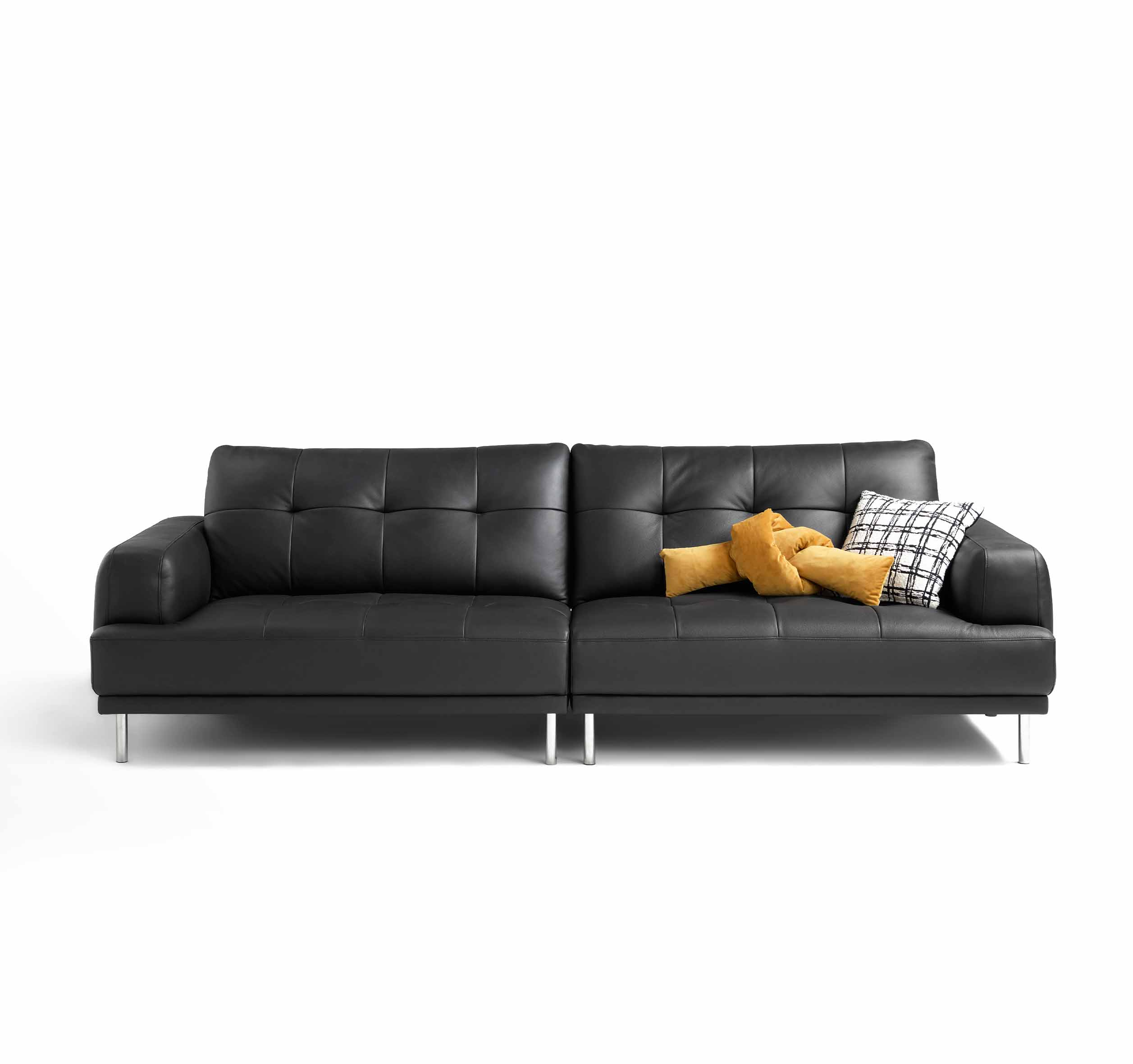 Olcay Premium 4-Seater Genuine Leather Sofa