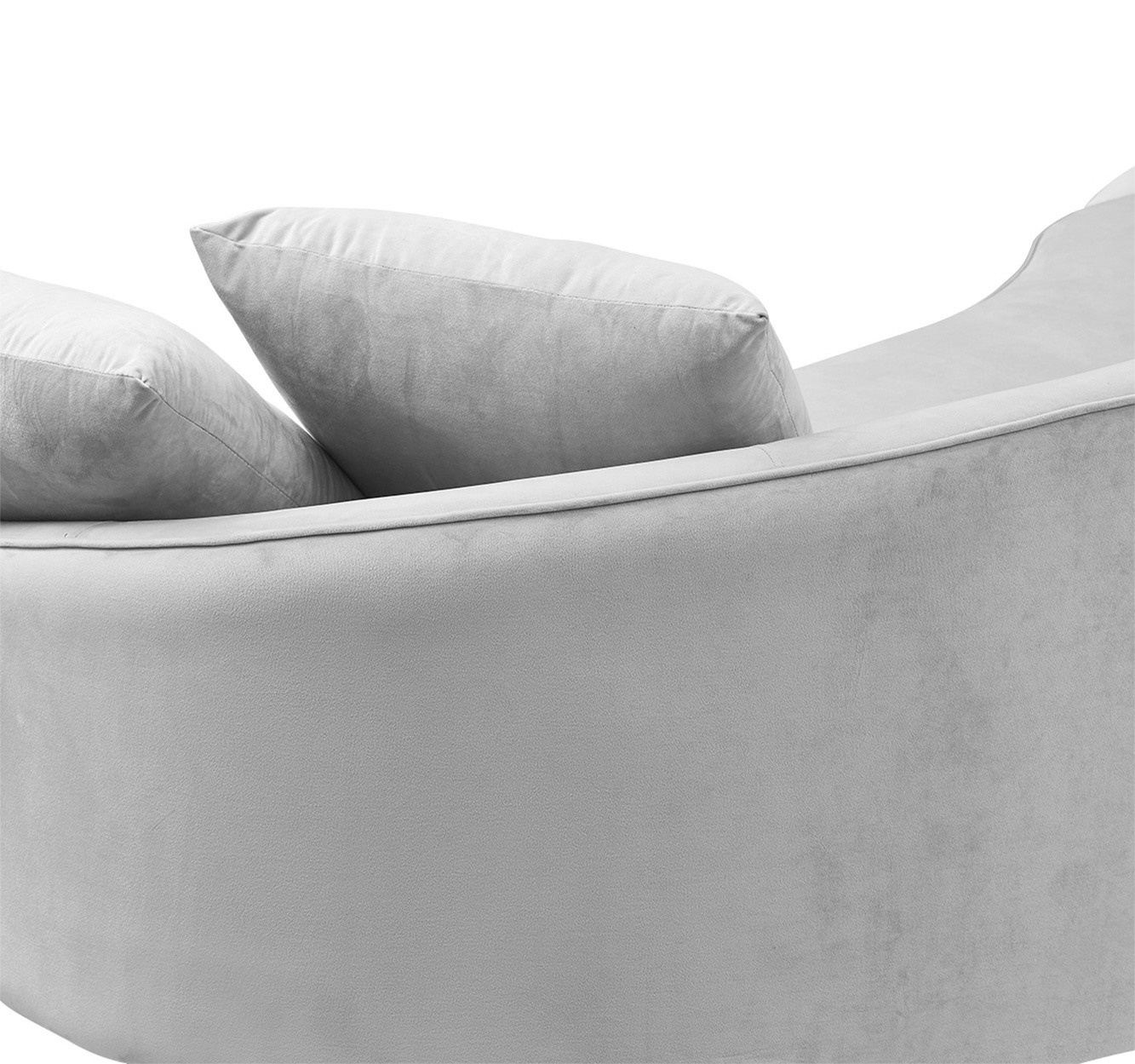 Svelte 4-Seater Sofa (Light Grey) - Image 8