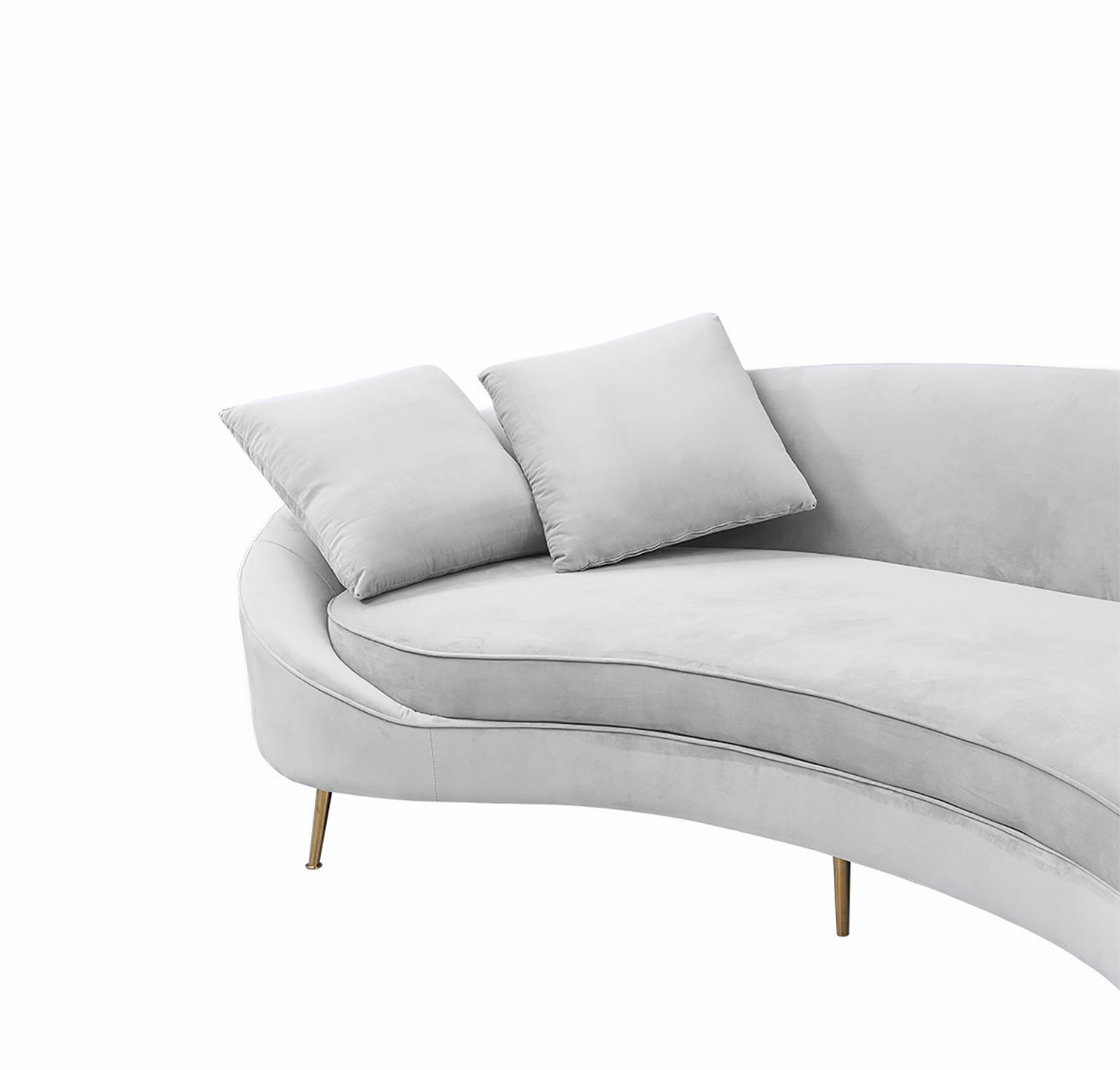 Svelte 4-Seater Sofa (Light Grey) - Image 7