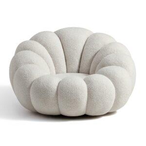 Renia Flannel Accent Chair - Smoky White