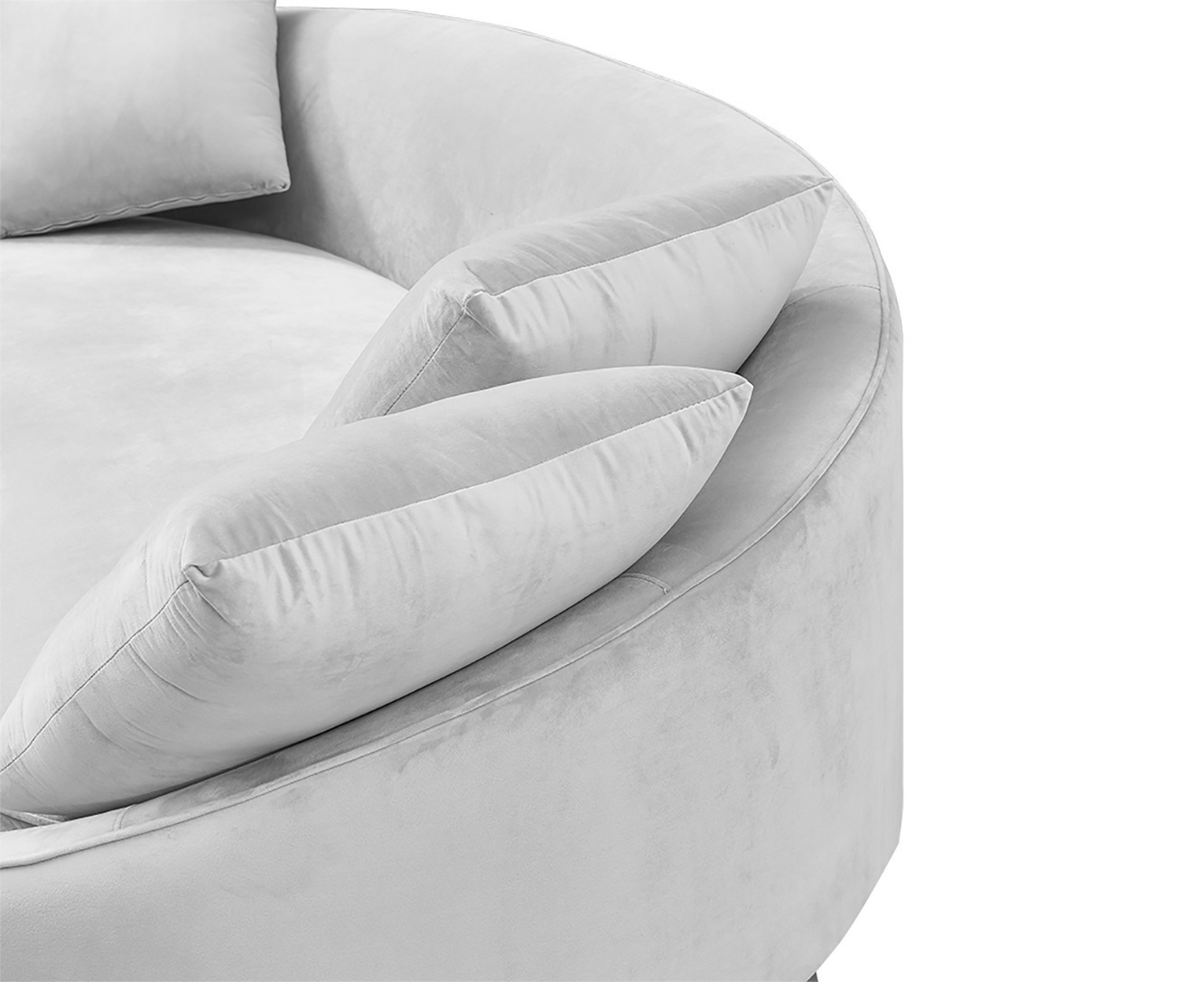 Svelte 4-Seater Sofa (Light Grey) - Image 6