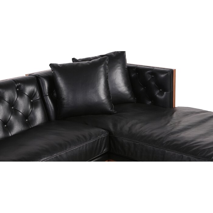 Lennox 2-Piece Leather Chaise Sectional - Image 18