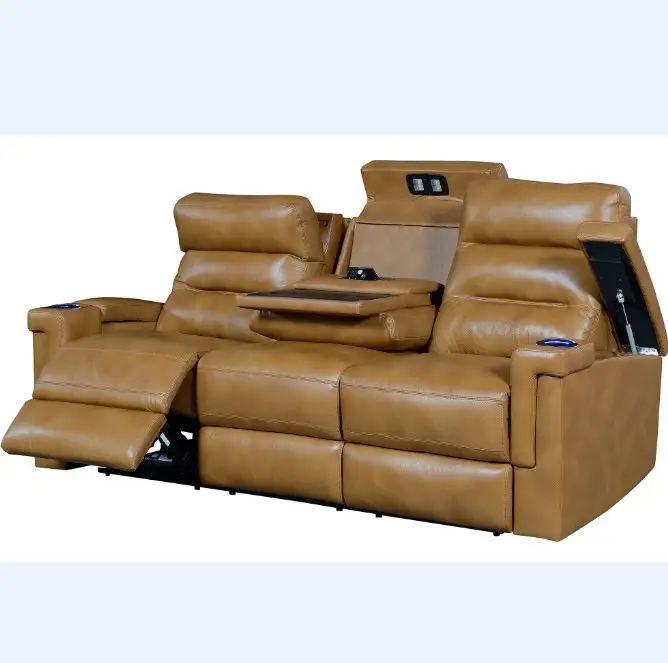 Valentio Premium 2-Seater Recliner Sofa with Console - Image 8