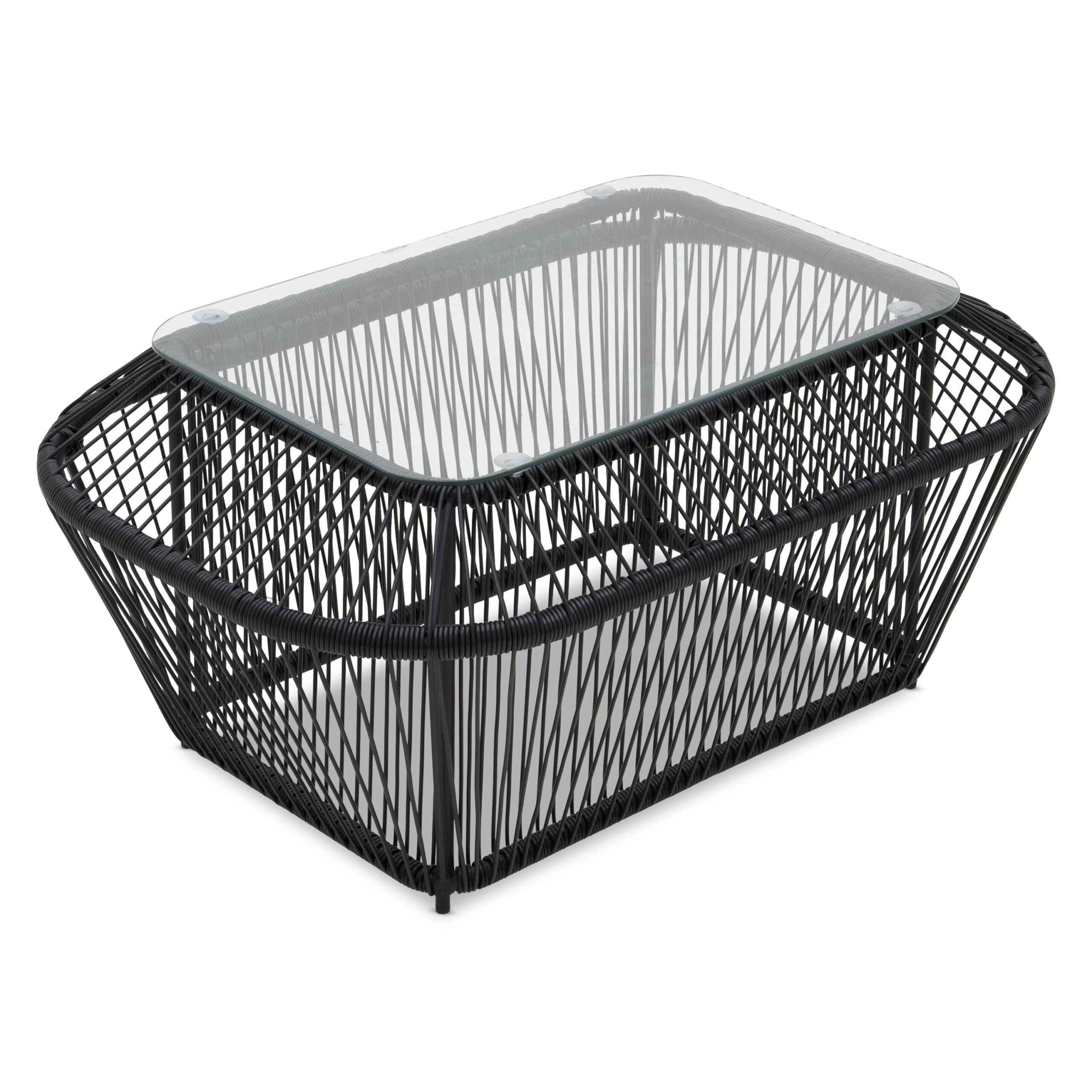 Black Spinel Rattan Coffee Table - Image 3
