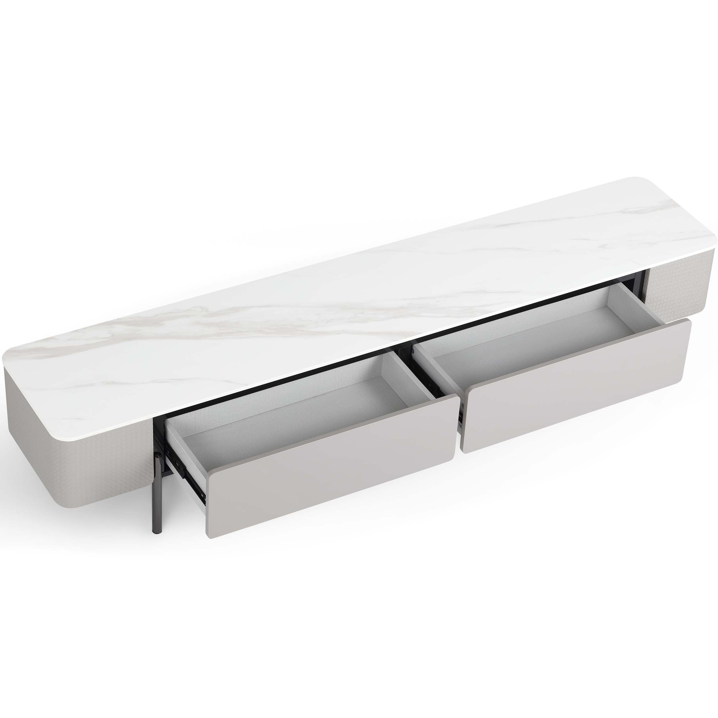 Higham Grey TV Console with Sintered Stone Top - Image 3