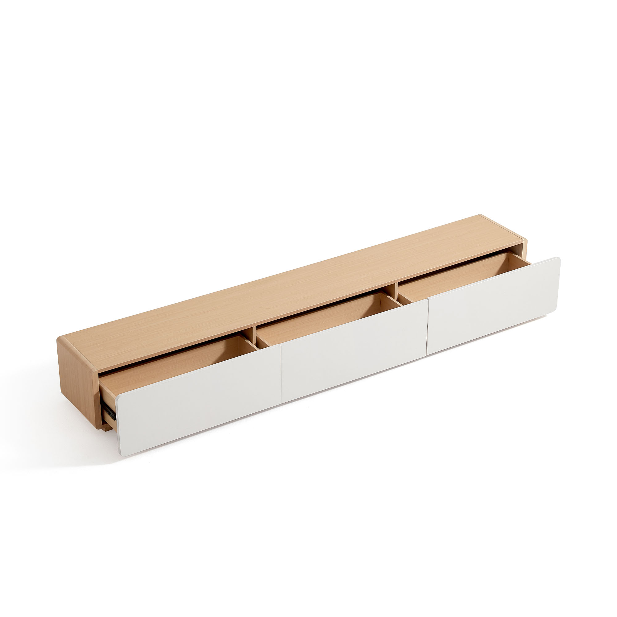 Ayelin TV Console (White/Natural) - Image 2
