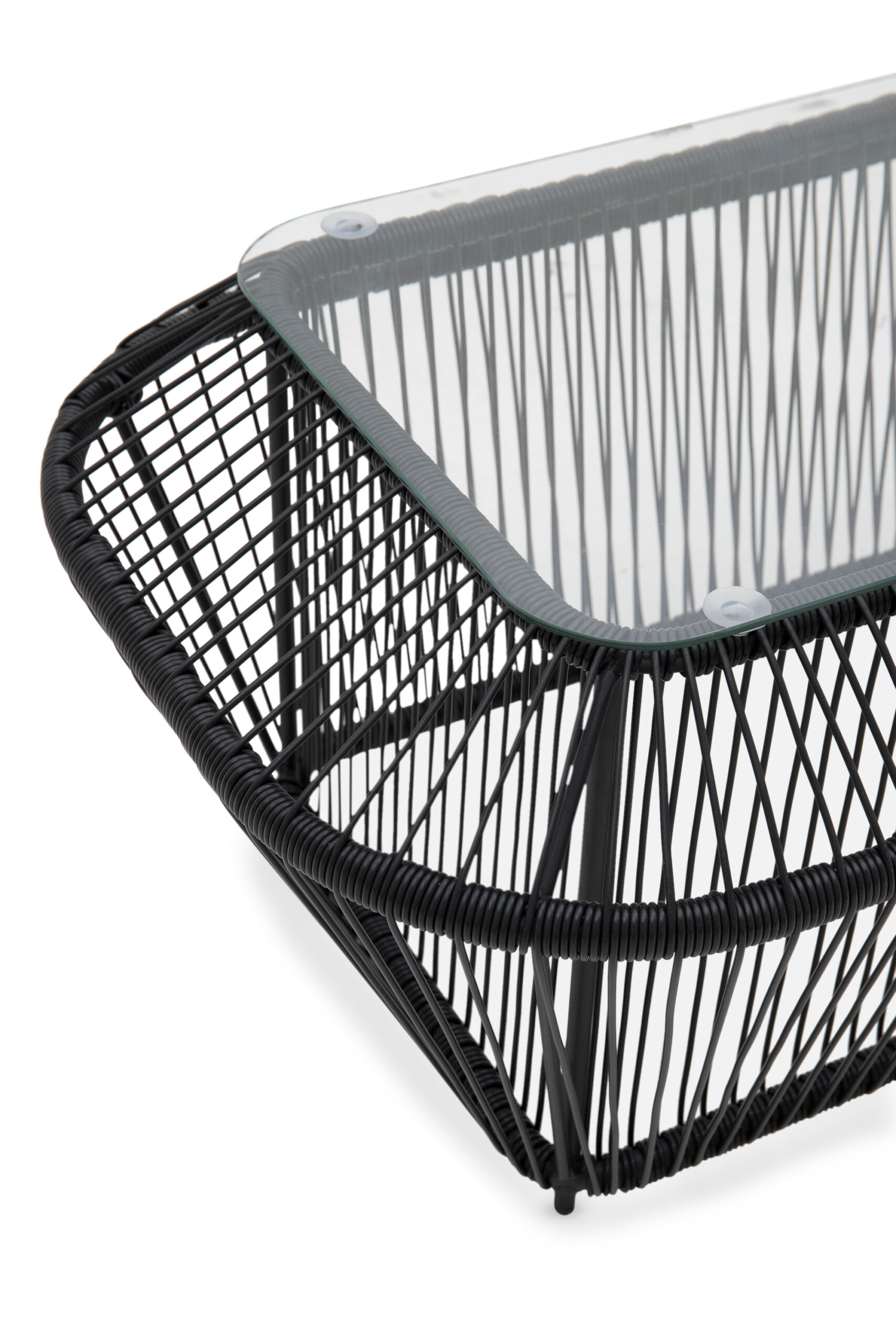 Black Spinel Rattan Coffee Table - Image 4