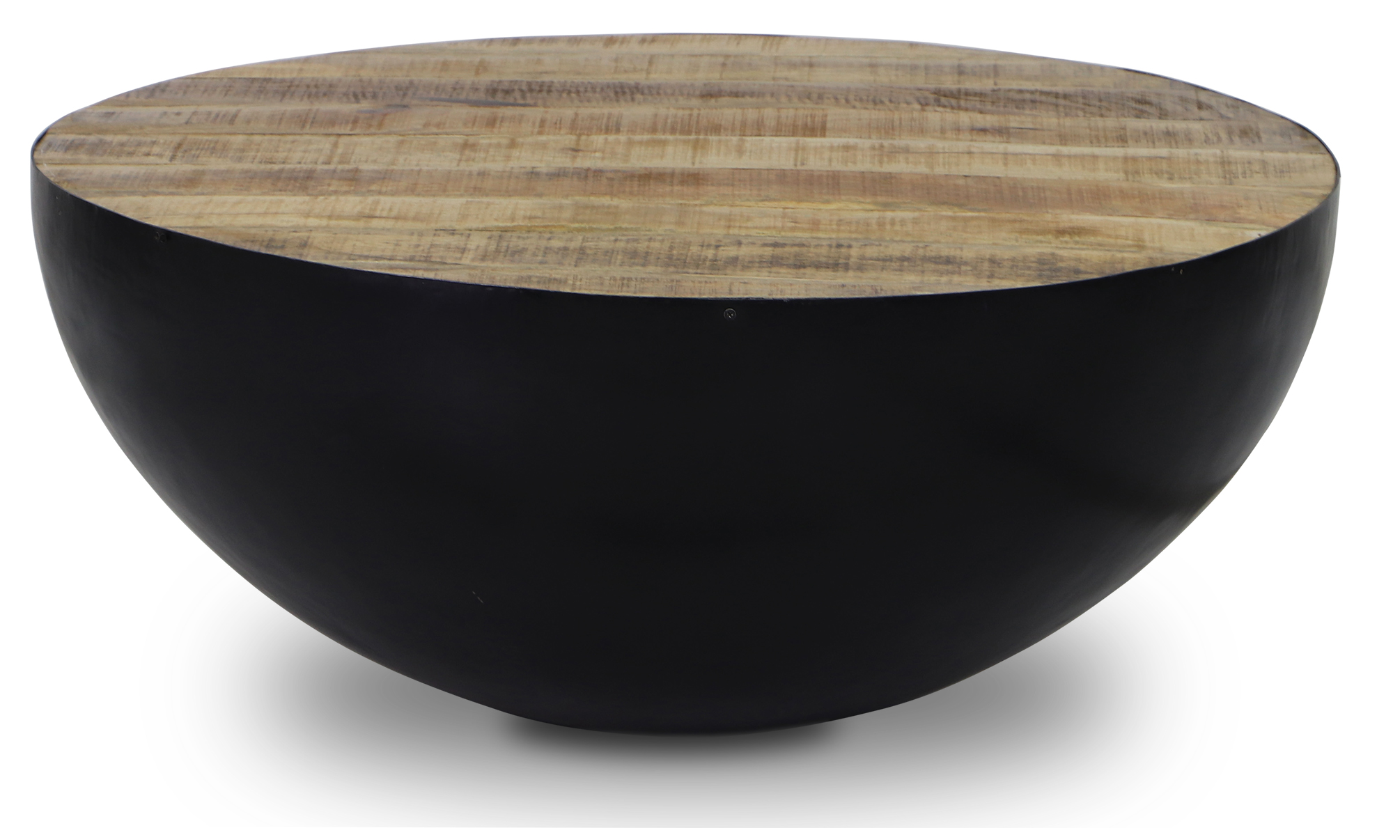 Yeng Reclaimed Mango Wood Drum Coffee Table - Image 2