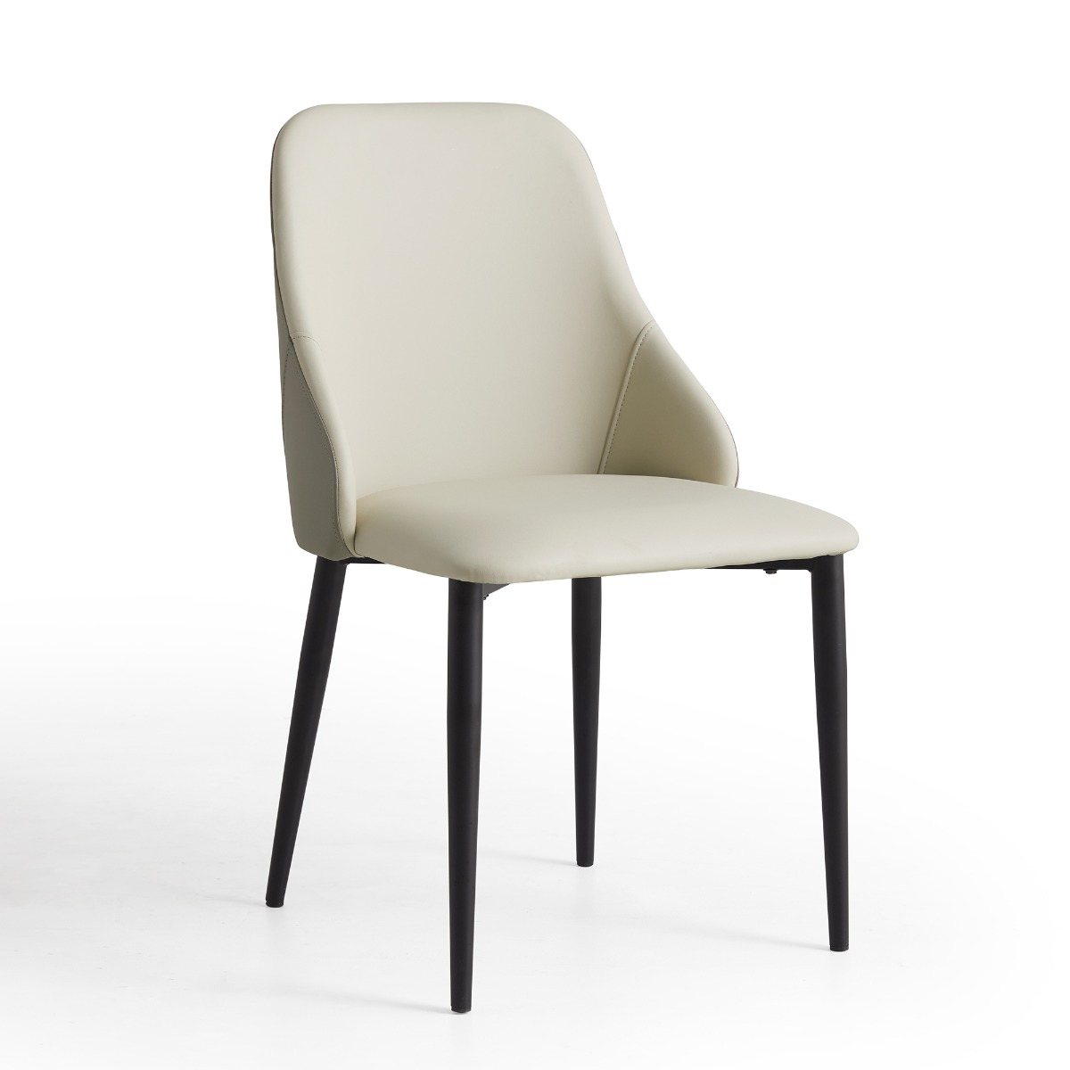 Runar Leathaire Dining Chair – Light Grey - Image 2