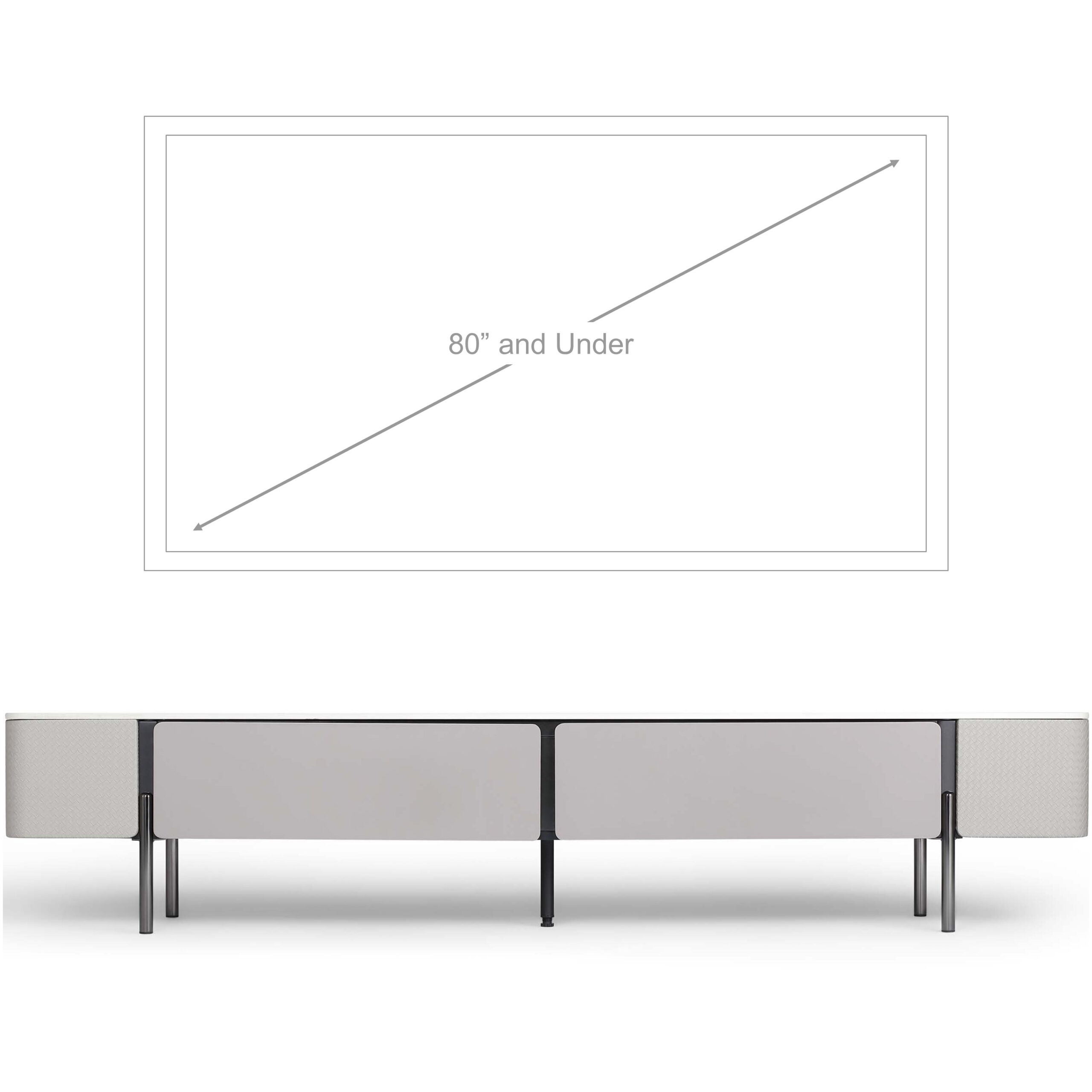 Higham Grey TV Console with Sintered Stone Top - Image 6