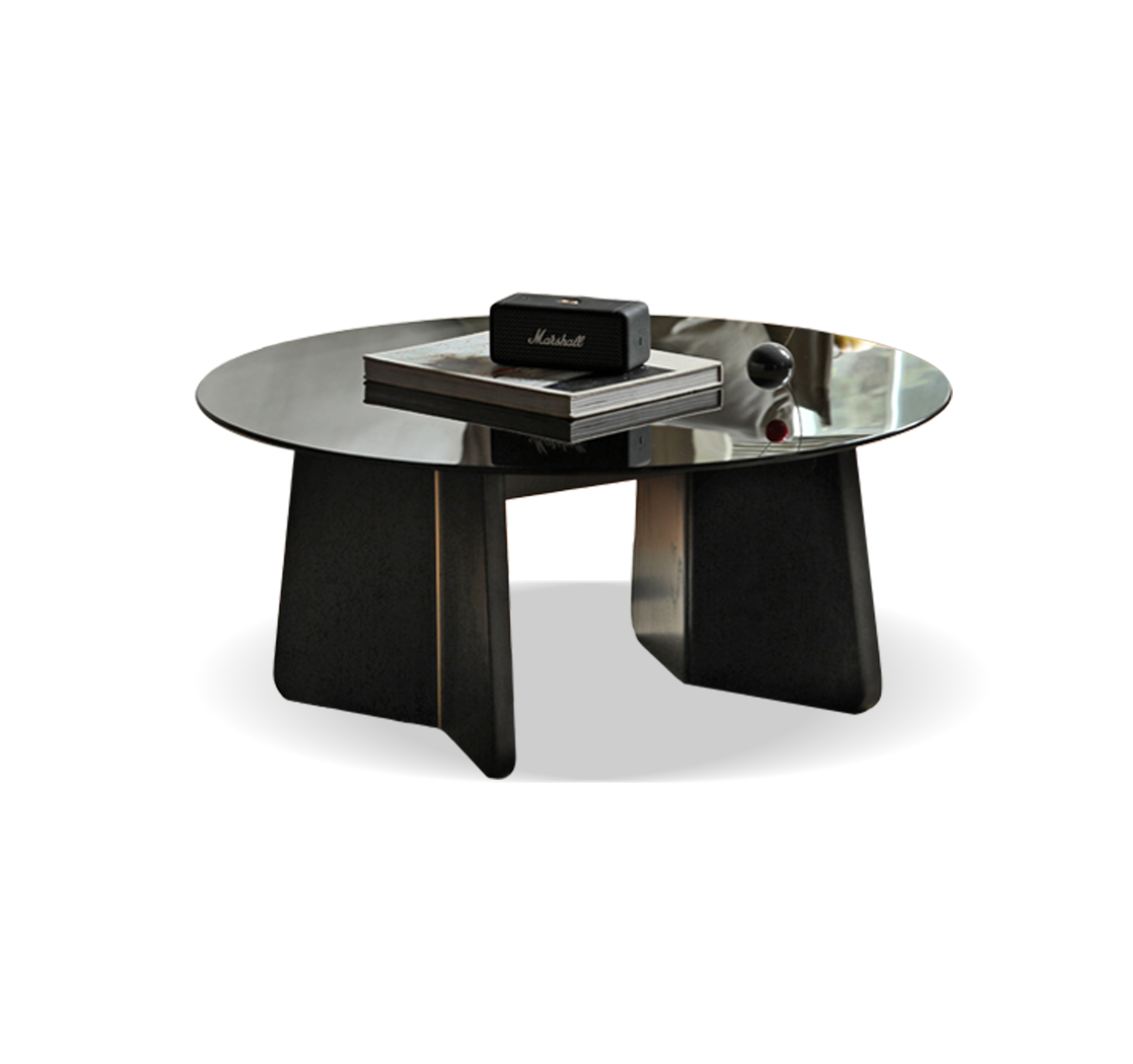 Gargrave Round Oak & Glass Coffee Table