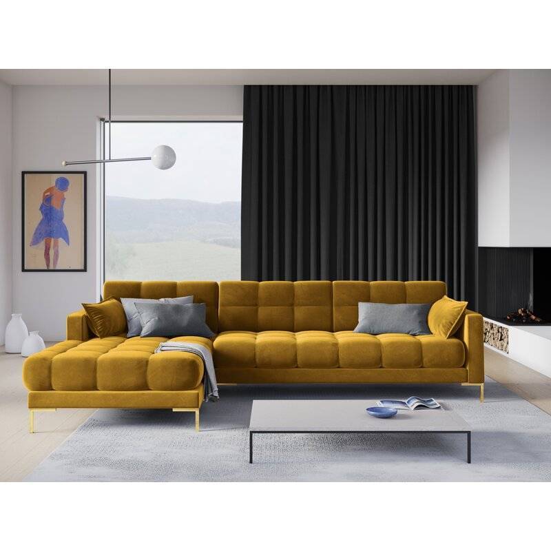 Montero Velvet L-Shape Sofa - Image 9