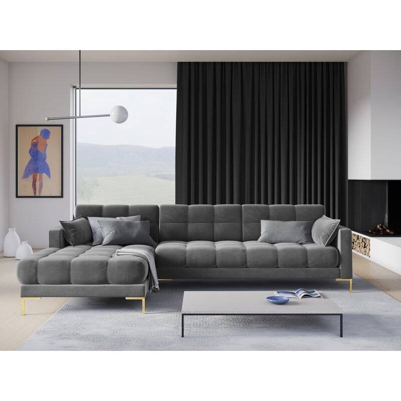 Montero Velvet L-Shape Sofa - Image 8