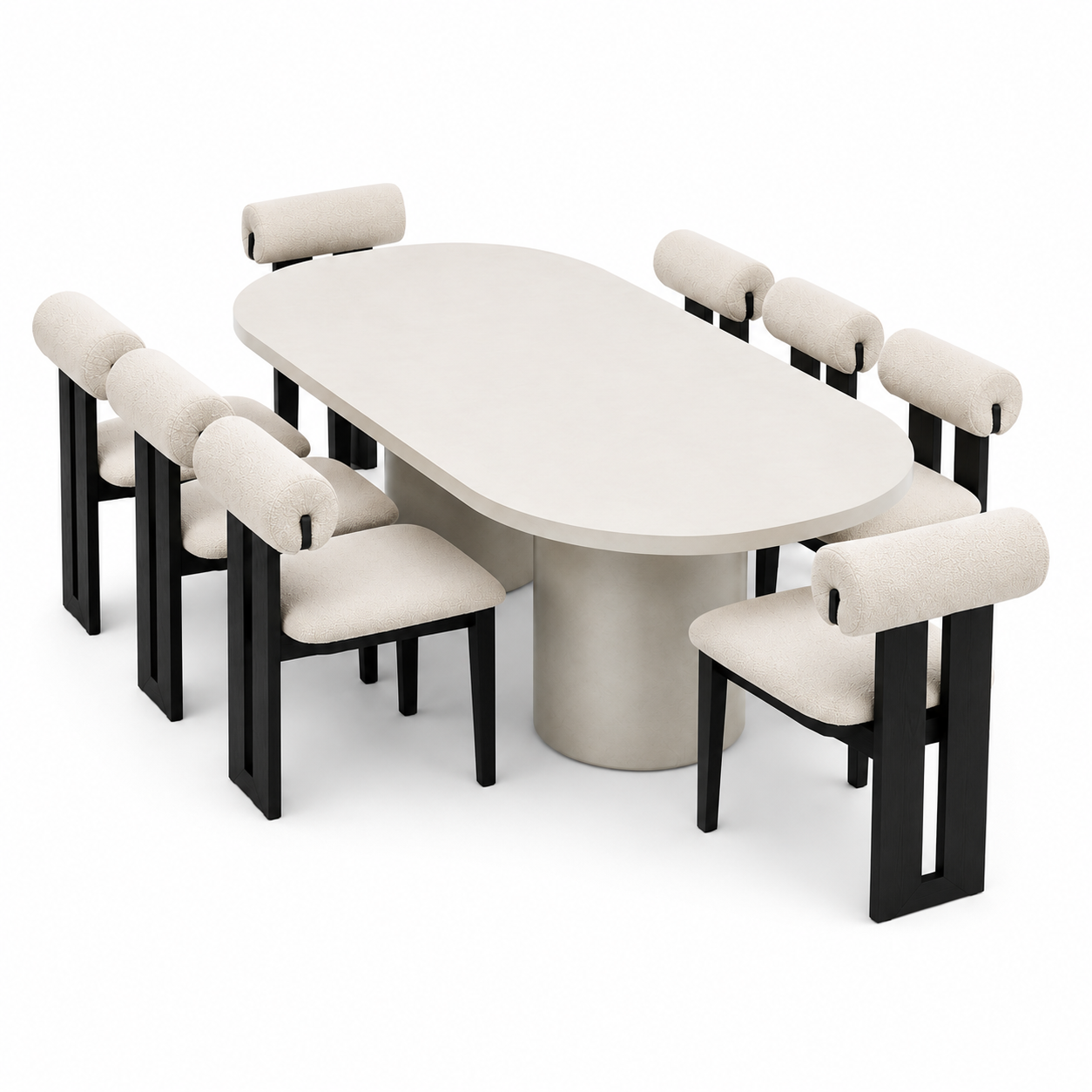 Averra Modern Sculptural 8 Seater Dining Set
